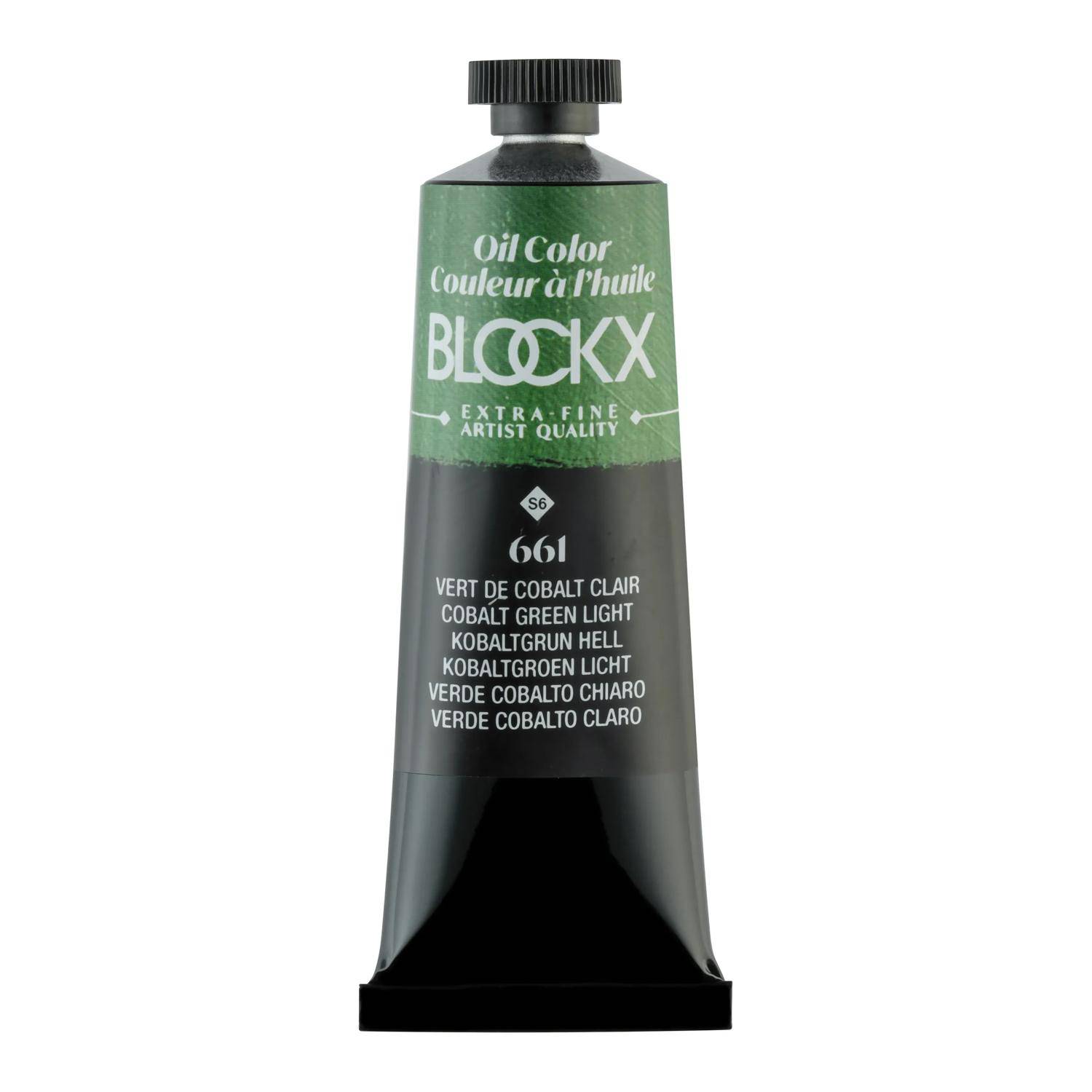 Blockx 3x Ölfarbe, Kobaltgrün hell - Tube 35ml - Hellkobaltgrün 213661BXC