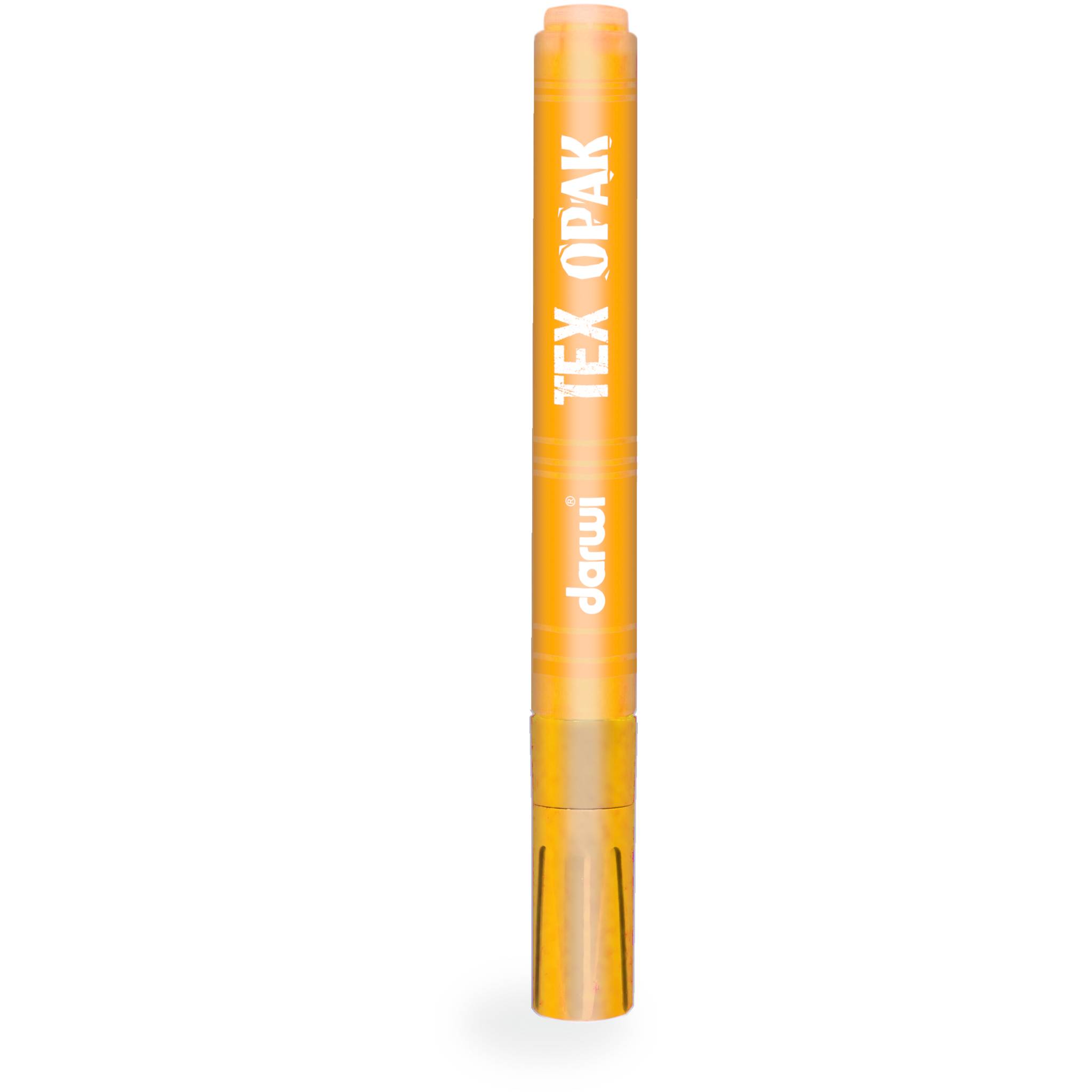 Darwi 6x Textilmarker opak, Spitze 2mm Inhalt 6ml, Orange Orange DA0160013752C