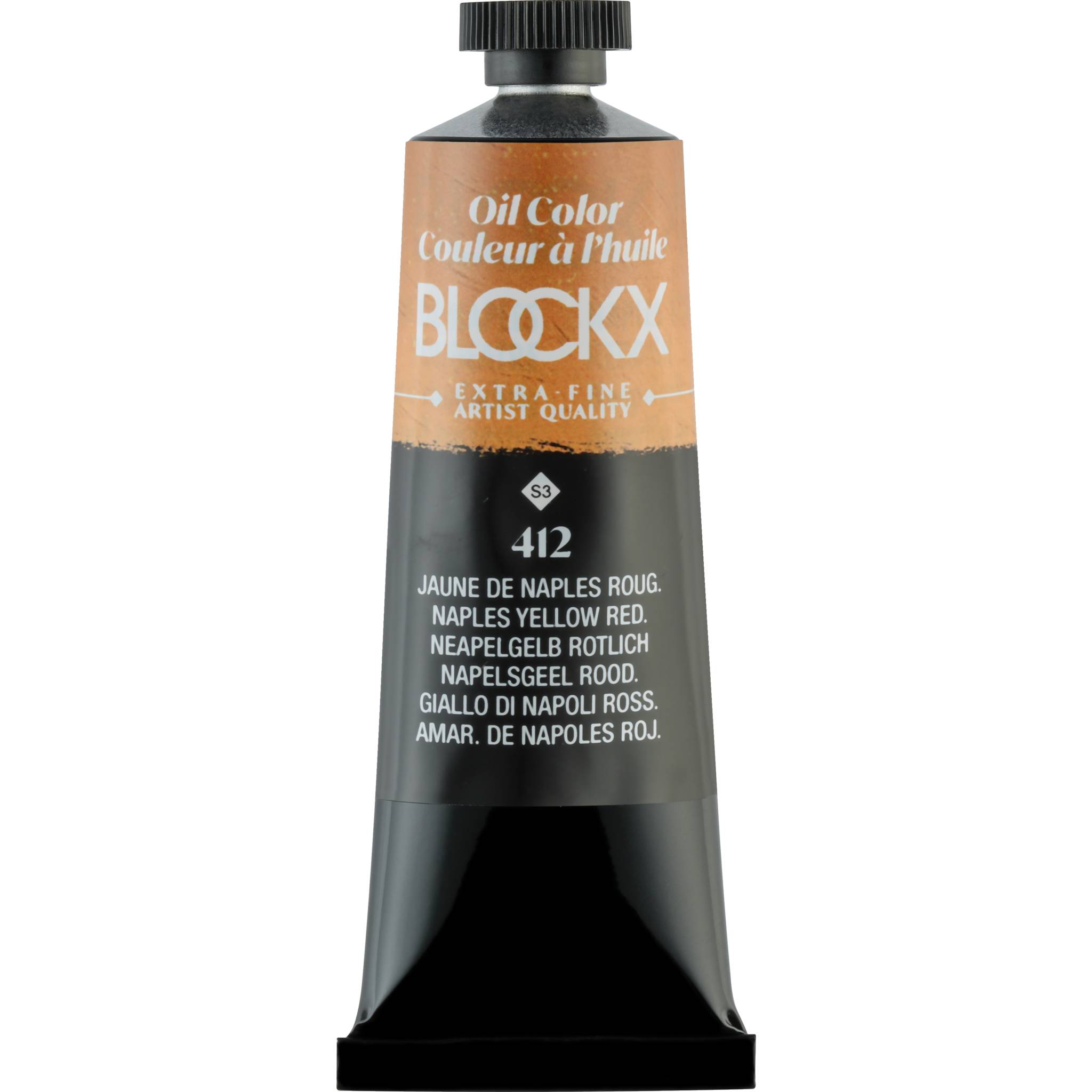 Blockx 3x Ölfarbe, Neapelgelb rötlich - Tube 35ml - Neapelrötlichgelb 213412BXC