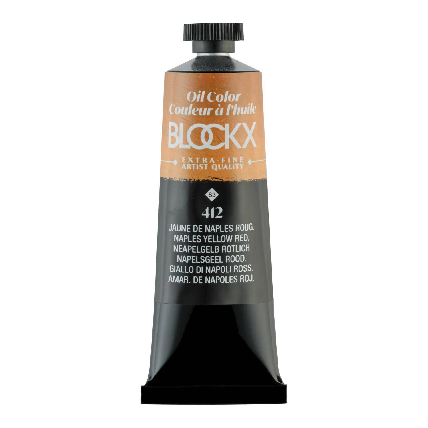 Blockx 3x Ölfarbe, Neapelgelb rötlich - Tube 35ml - Neapelrötlichgelb 213412BXC