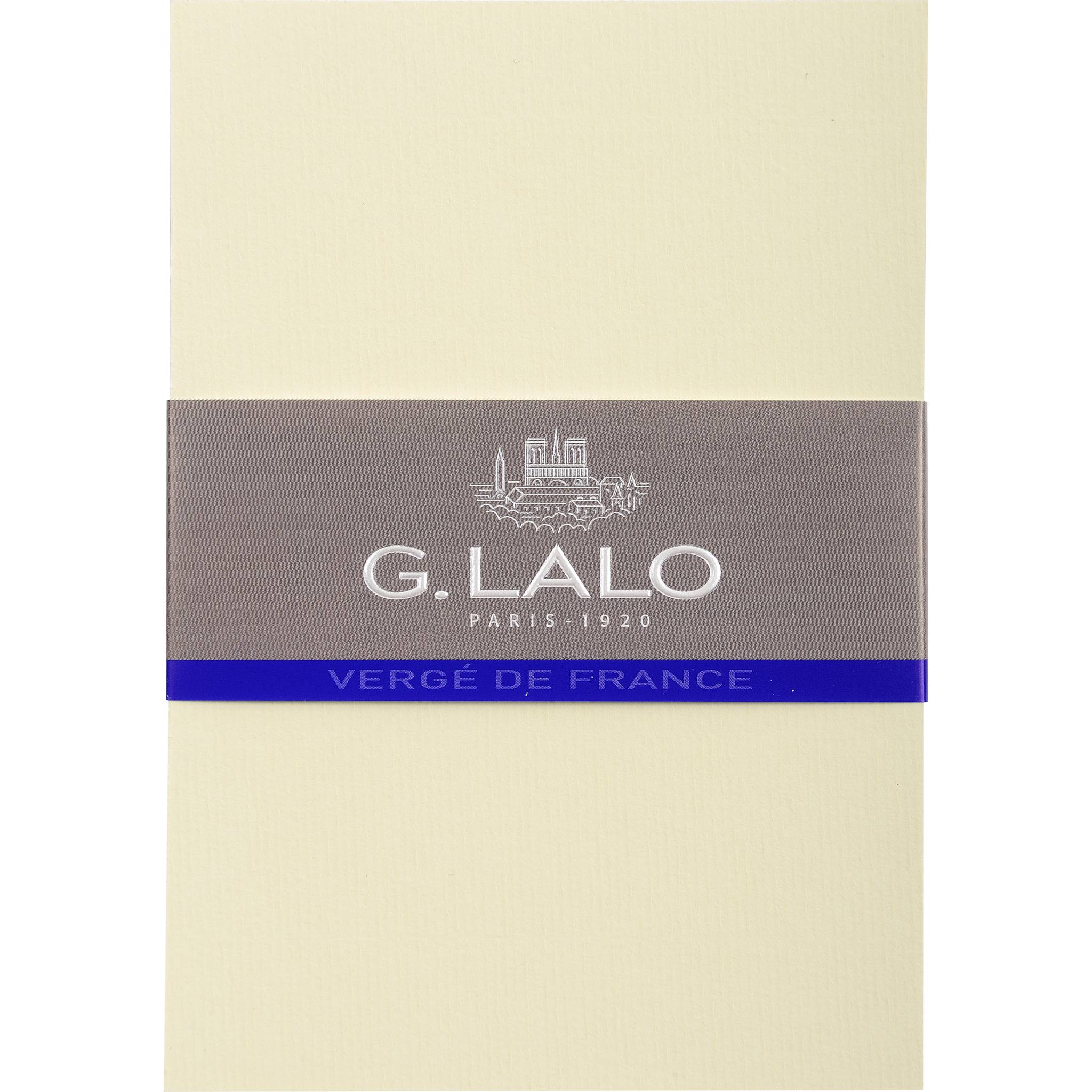 G.Lalo 5x Lalo, Packung 25 Karten Vergé de France C6 107x152mm Elfenbein 54316L