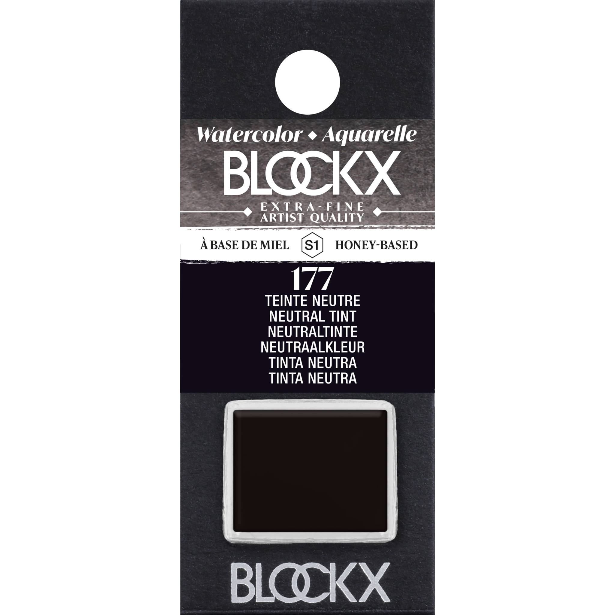 Blockx 3x Aquarellfarbe, Neutraltinte 1/2 Näpfchen 1,5ml Neutralfarben 41177BXC