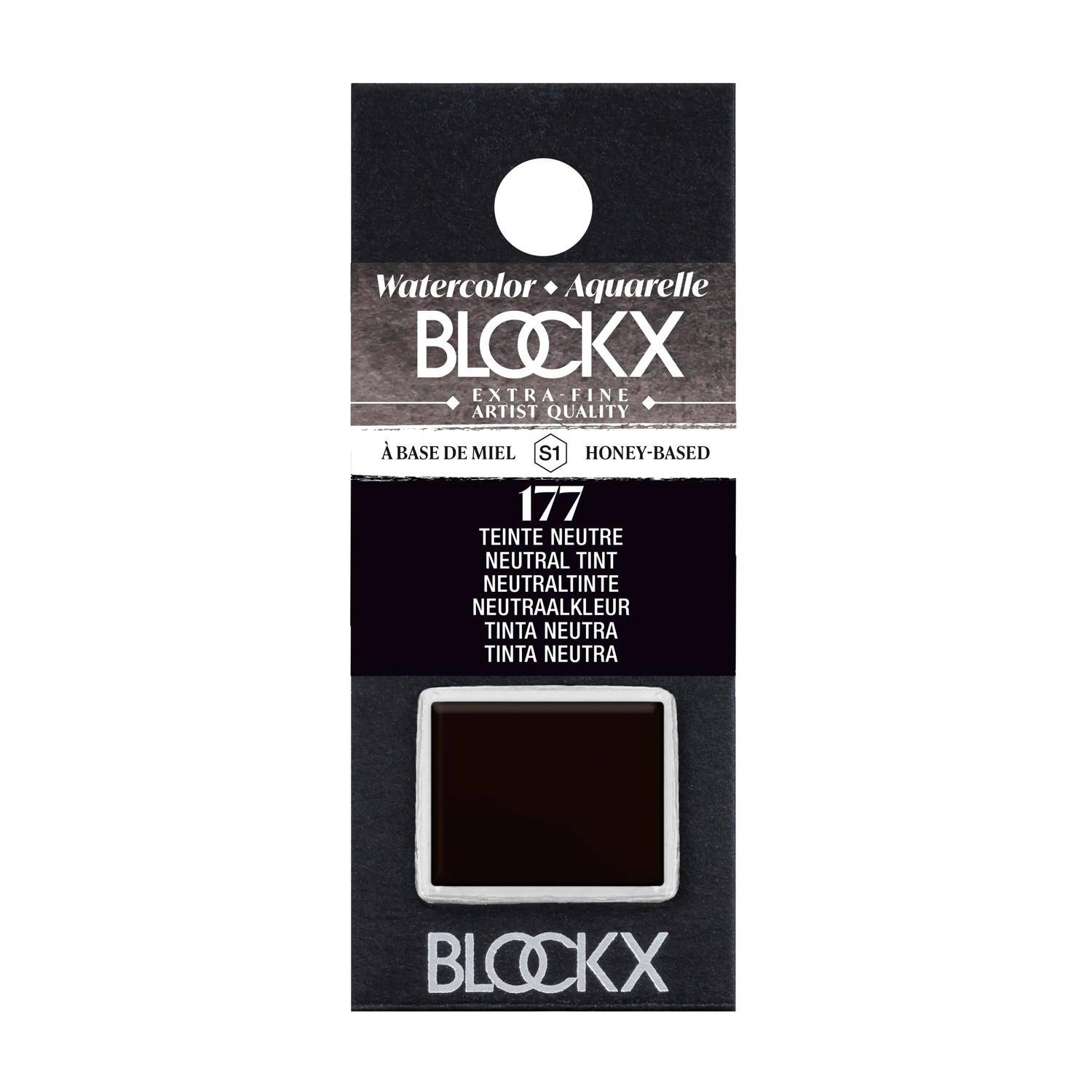 Blockx 3x Aquarellfarbe, Neutraltinte 1/2 Näpfchen 1,5ml Neutralfarben 41177BXC