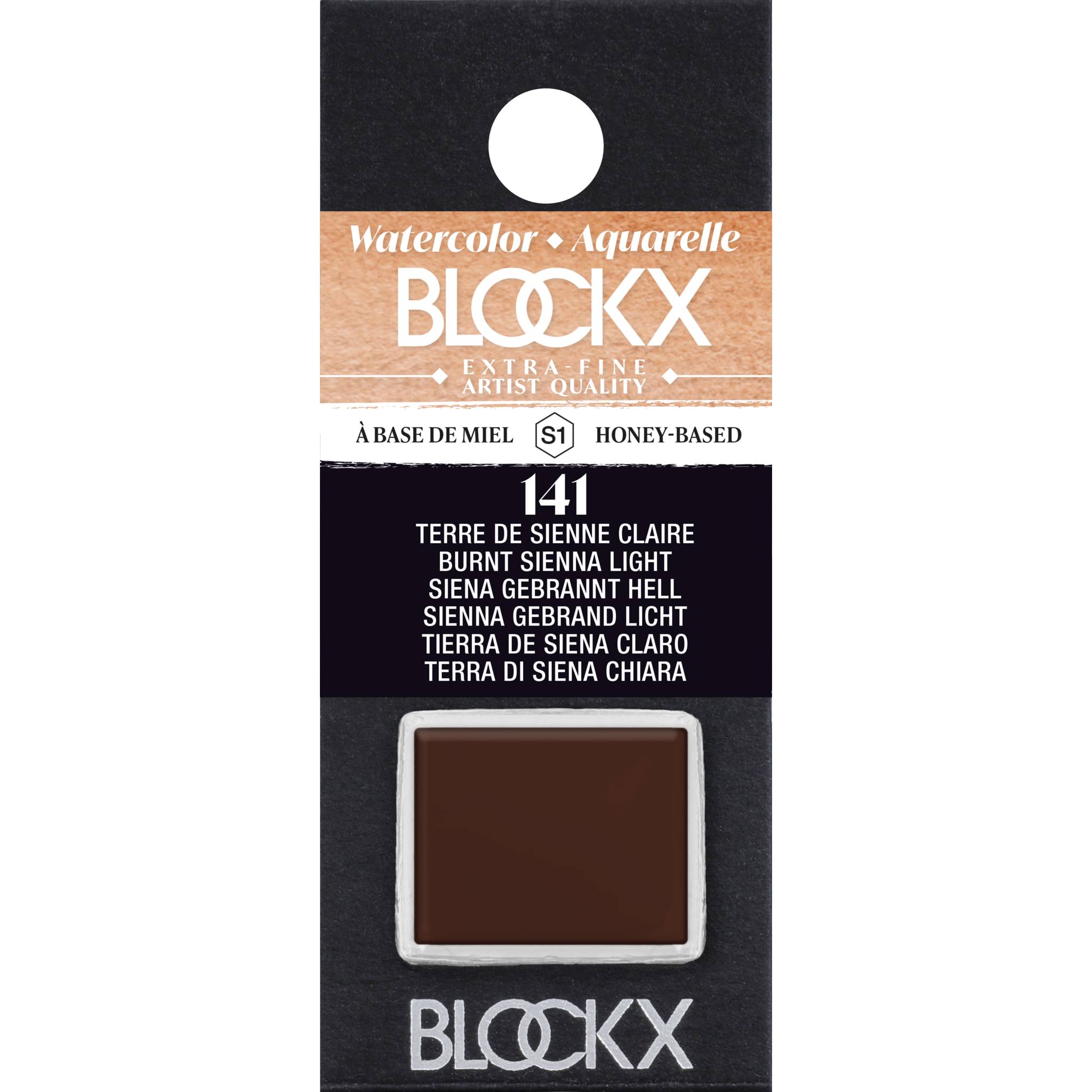 Blockx 3x Aquarellfarbe, 1/2 Näpfchen 1,5ml Hellsiena 41141BXC