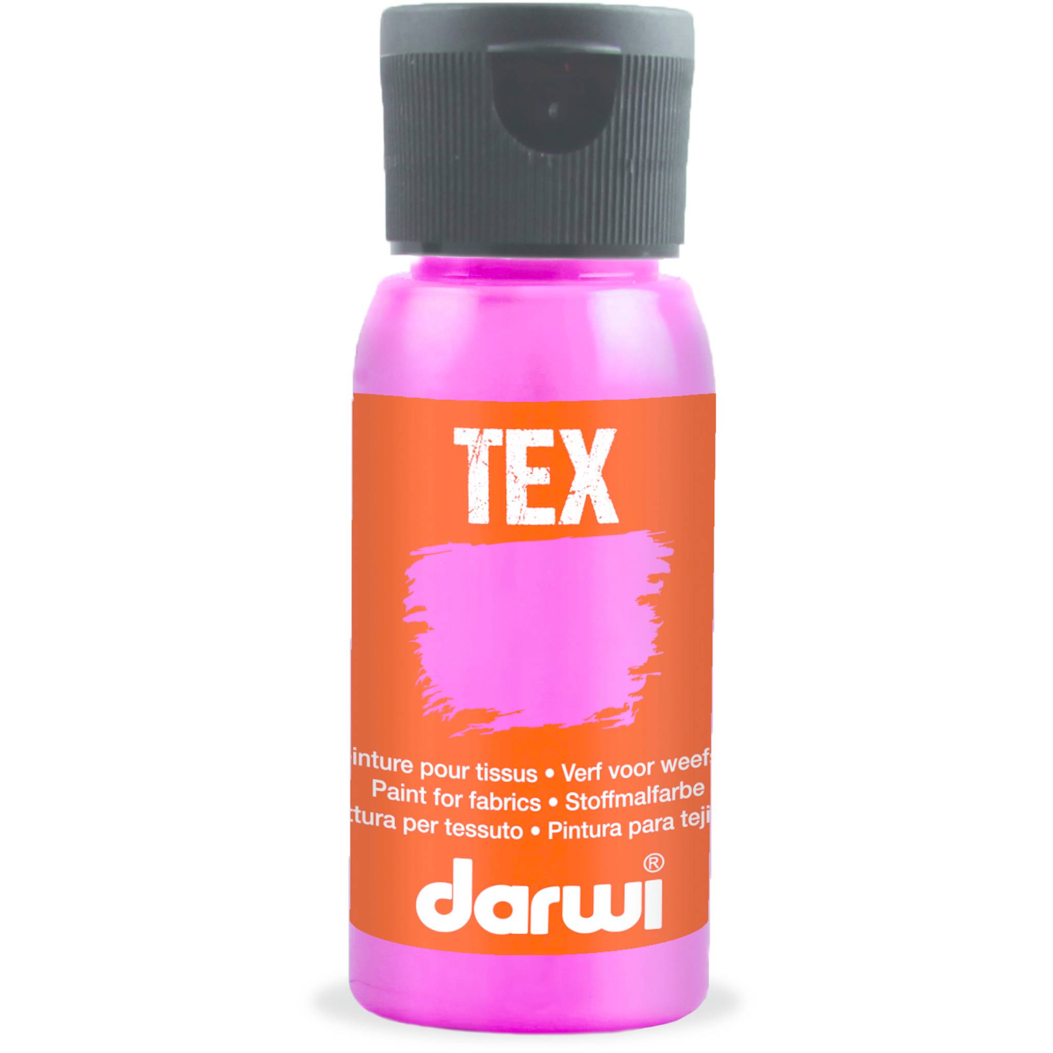 Darwi 4x DARWI Stoffmalfarbe, Flasche 50ml, Rosa - Rosa DA0100050475C