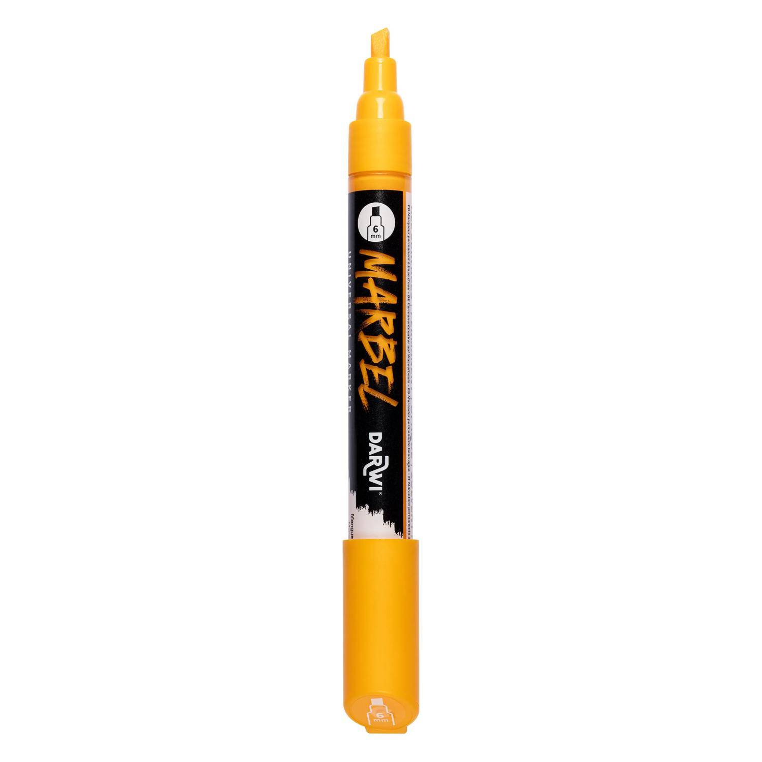 Darwi 6x Universalmarker Acrylfarbe, Keilspitze medium 6mm Mango DA0226006754C