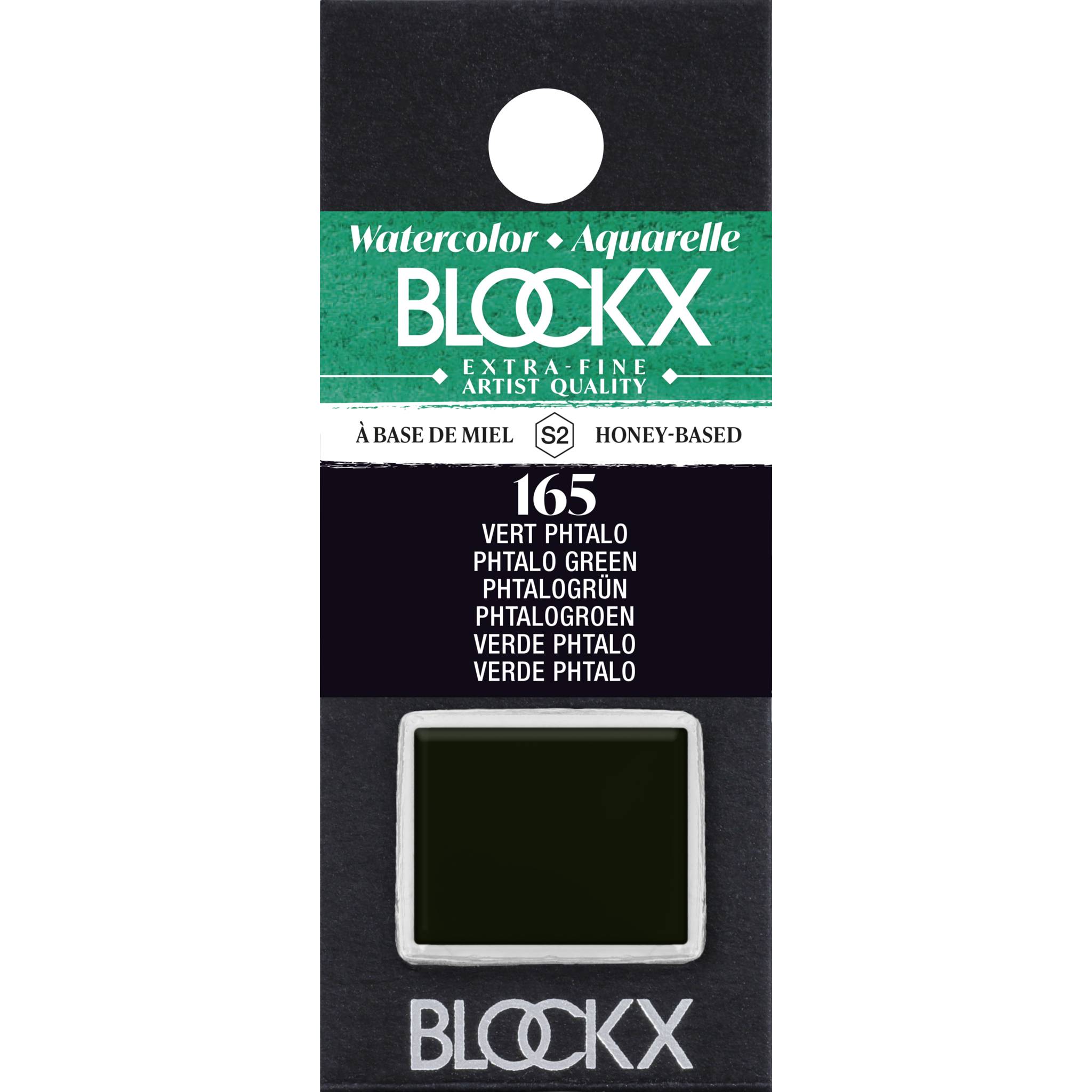 Blockx 3x Aquarellfarbe, Phtalogrün - 1/2 Näpfchen 1,5ml - Phthalogrün 41165BXC