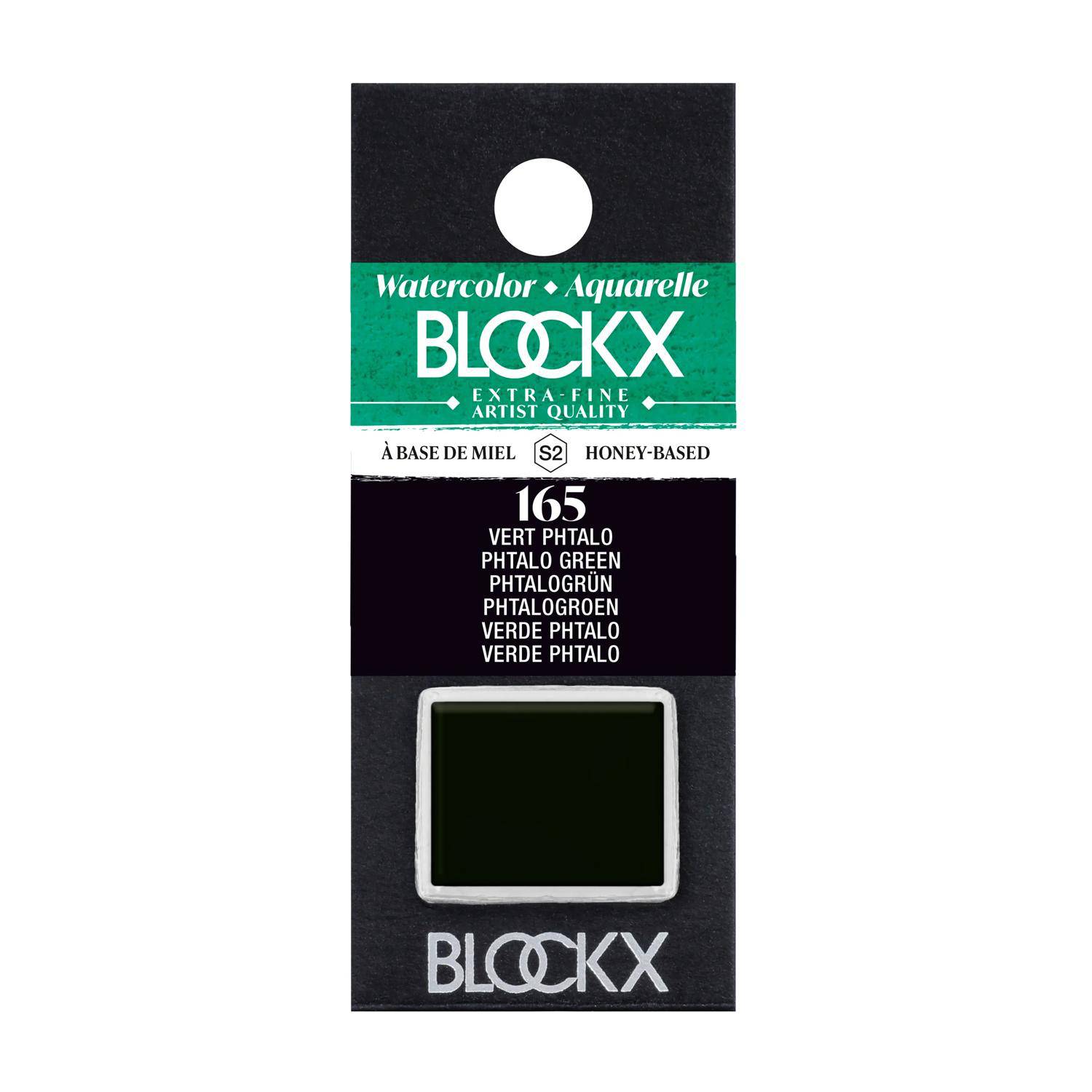 Blockx 3x Aquarellfarbe, Phtalogrün - 1/2 Näpfchen 1,5ml - Phthalogrün 41165BXC