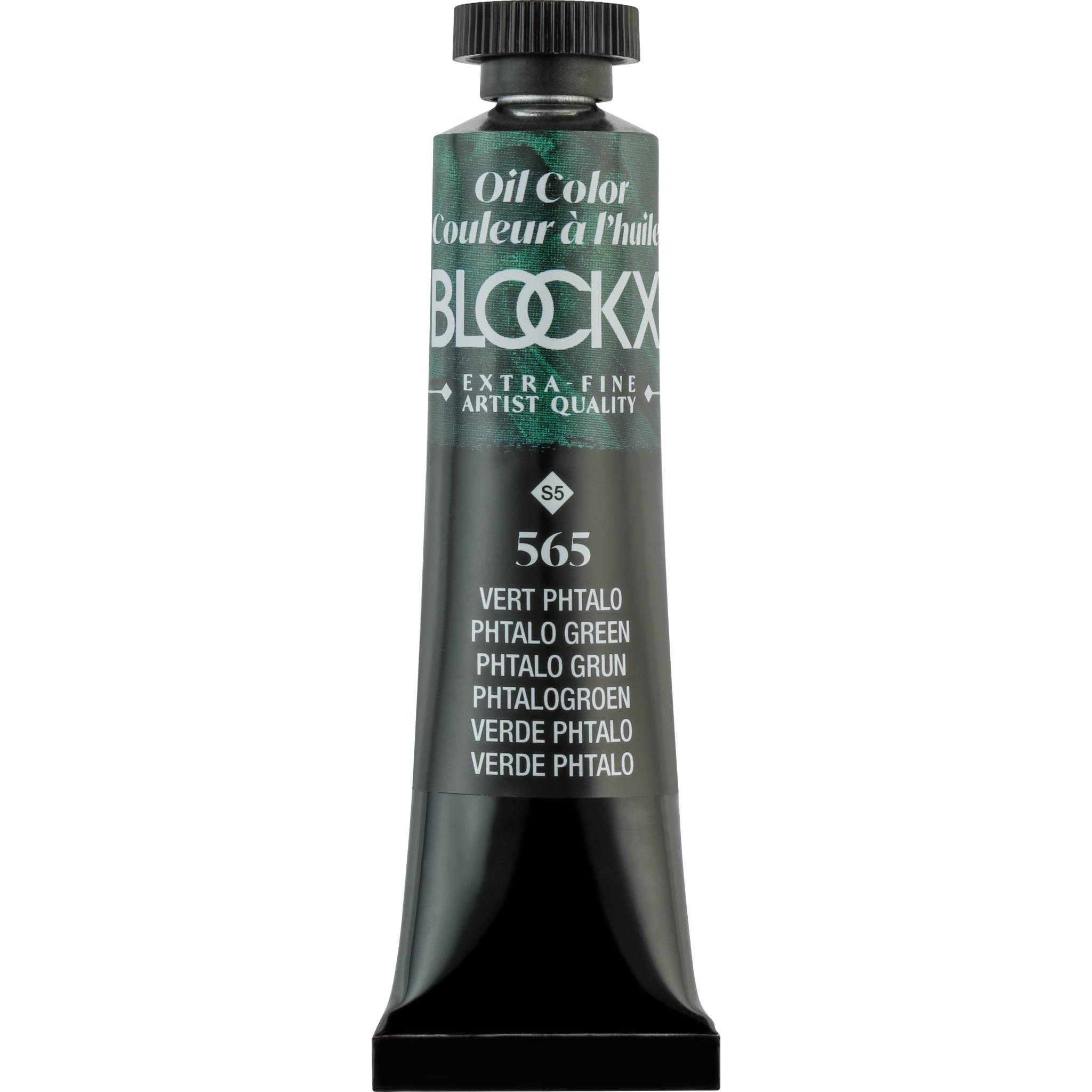 Blockx 3x Ölfarbe, Phtalogrün, Tube 20ml - Phthalogrün 212565BXC