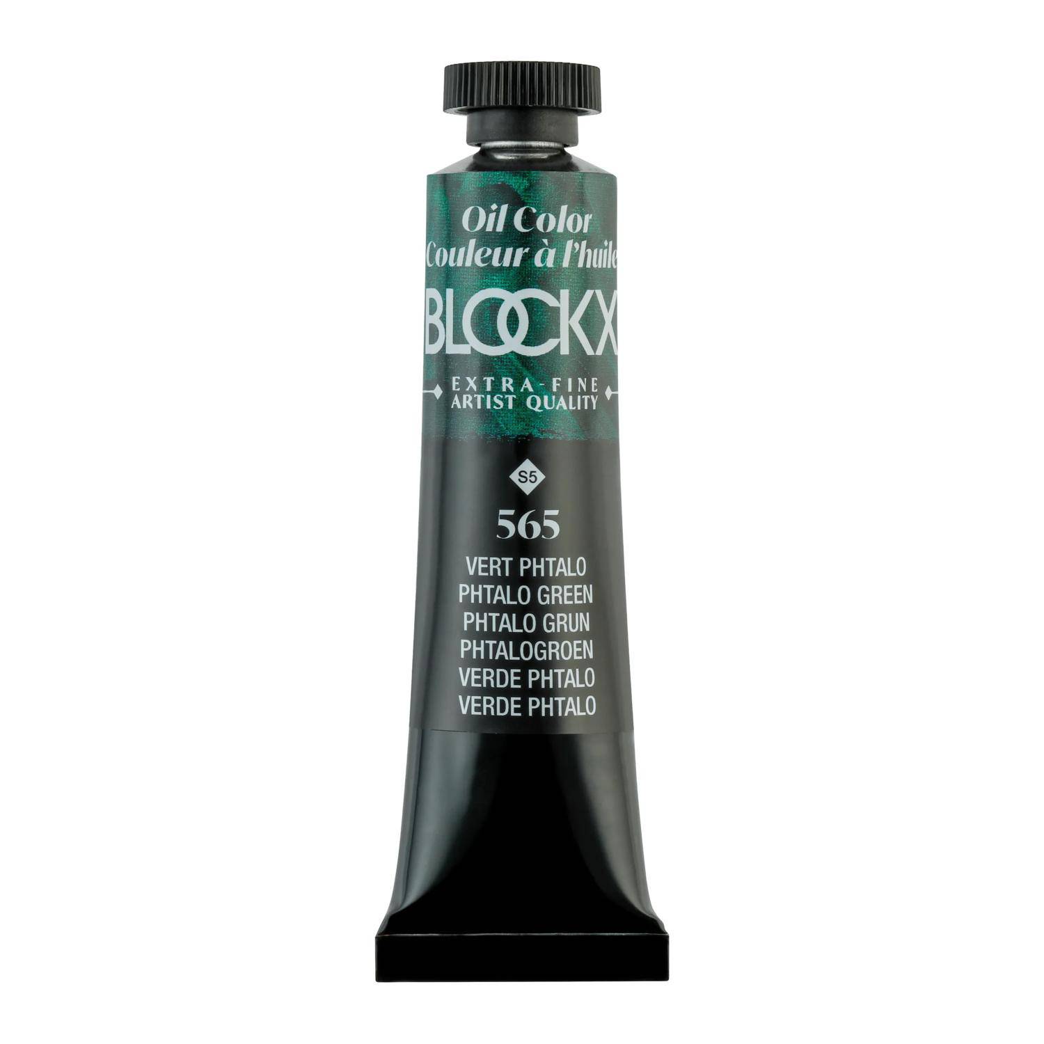 Blockx 3x Ölfarbe, Phtalogrün, Tube 20ml - Phthalogrün 212565BXC