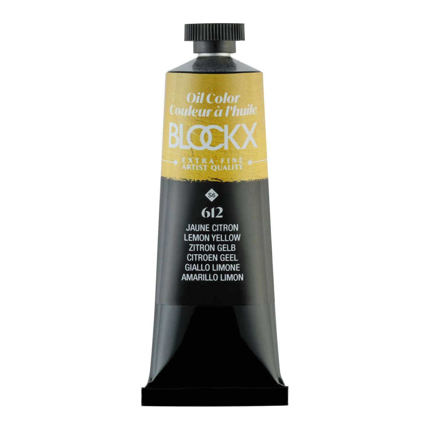 Blockx 3x Ölfarbe, Zitronengelb - Tube 35ml - Zitronengelb| 213612BXC