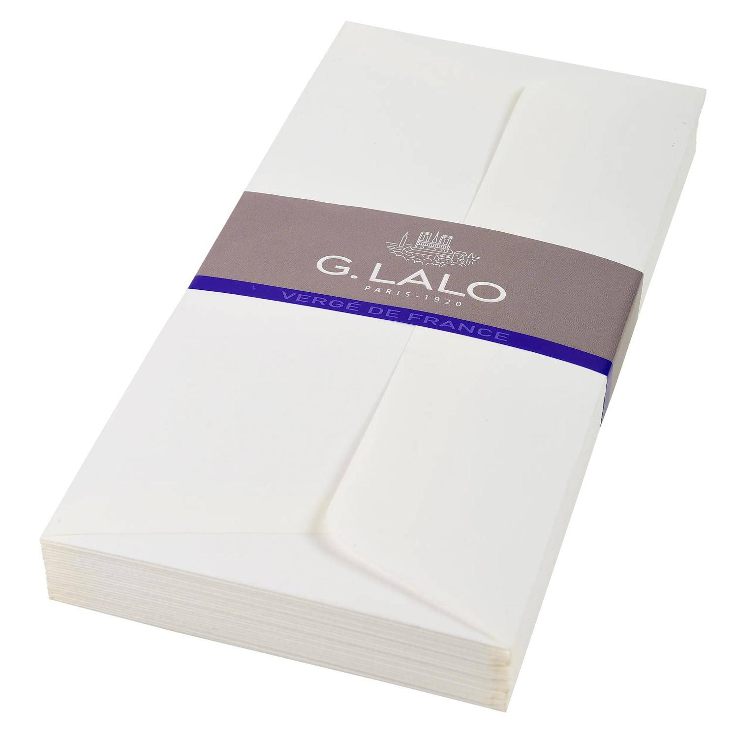 G.Lalo 10x Lalo, Packung 25 Umschlägen selbstklebend, DL 110x220mm - Weiß 46100L