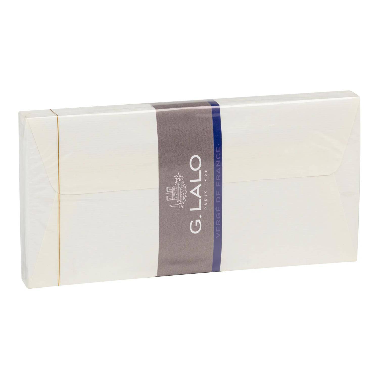 G.Lalo 10x Lalo, Packung 25 Umschlägen selbstklebend, DL 110x220mm - Weiß 46100L