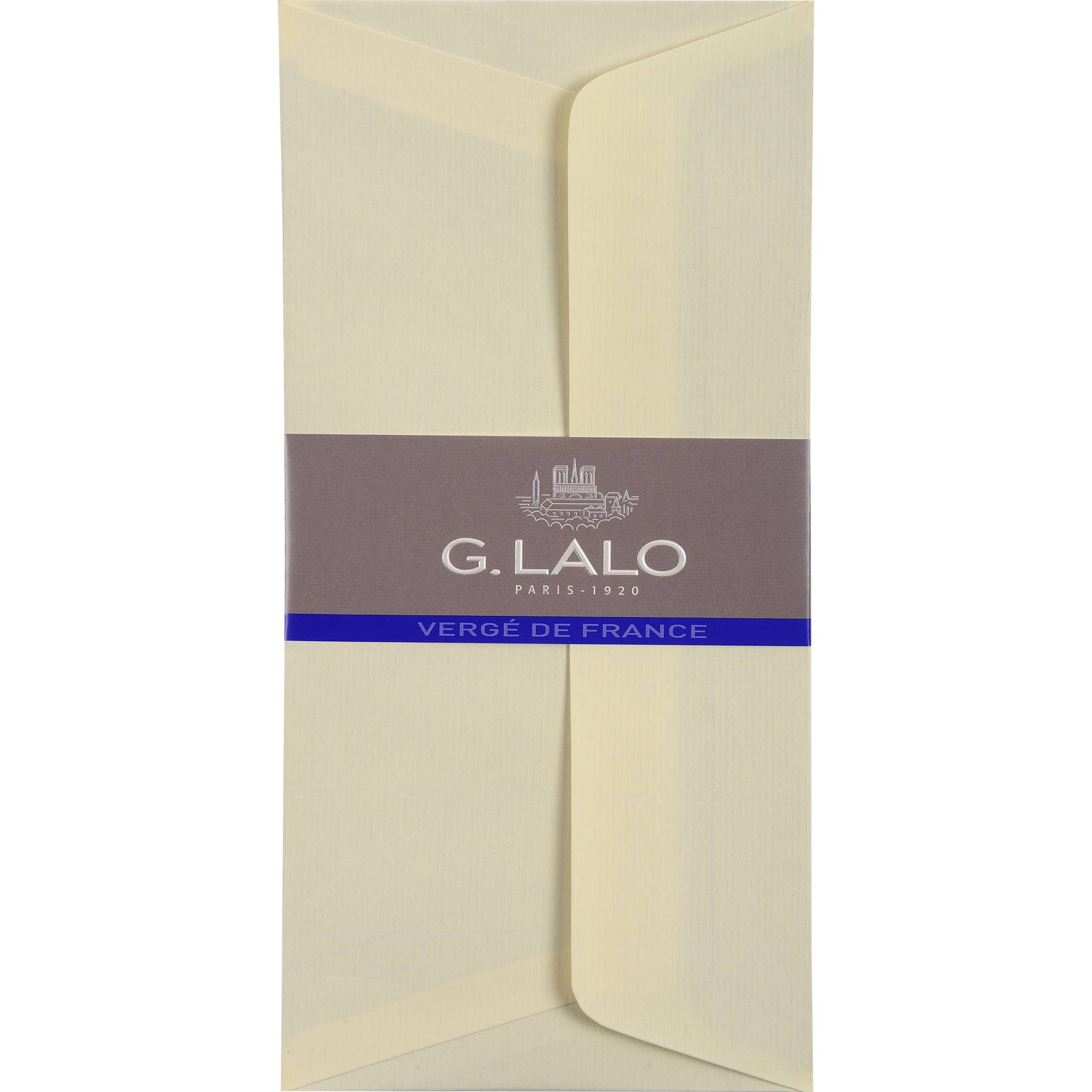 G.Lalo 10x Lalo, Packung 25 Umschlägen selbstklebend, 110x220mm Elfenbein 46116L