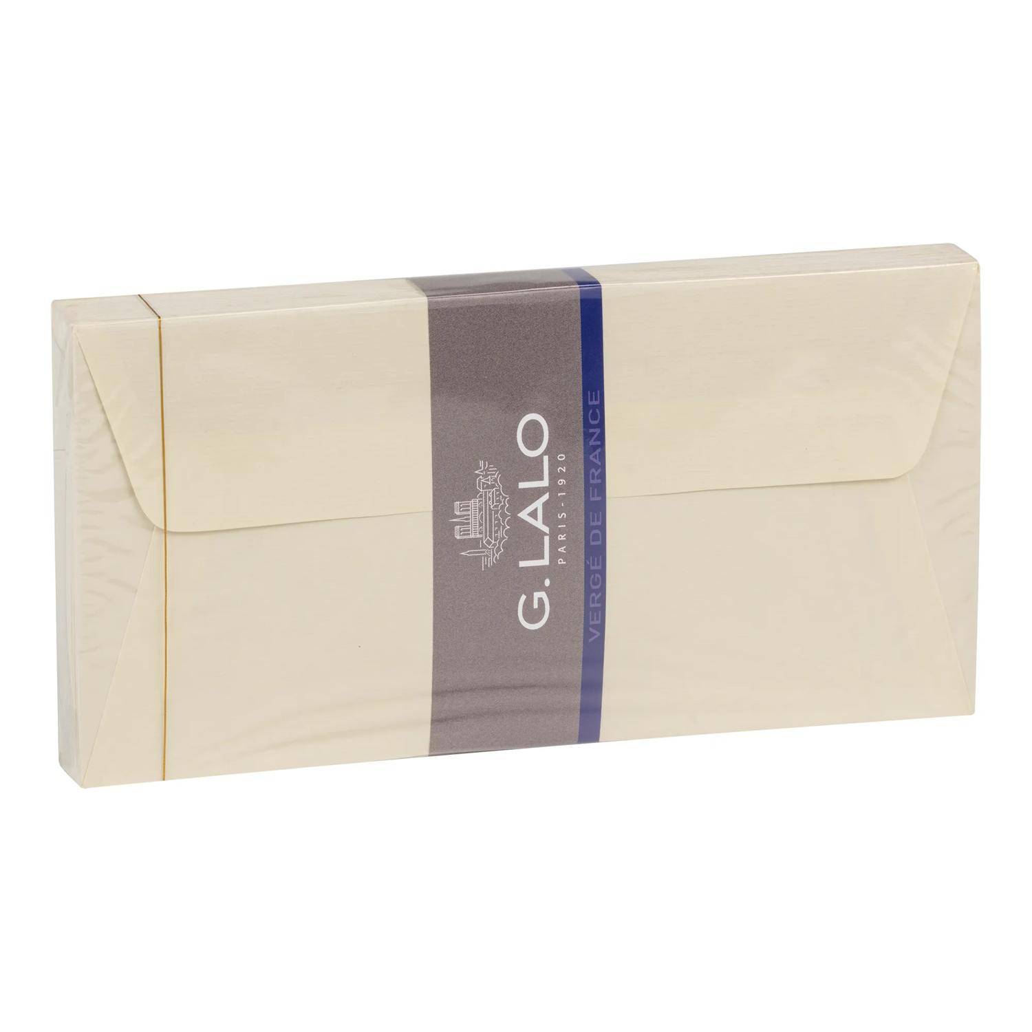 G.Lalo 10x Lalo, Packung 25 Umschlägen selbstklebend, 110x220mm Elfenbein 46116L