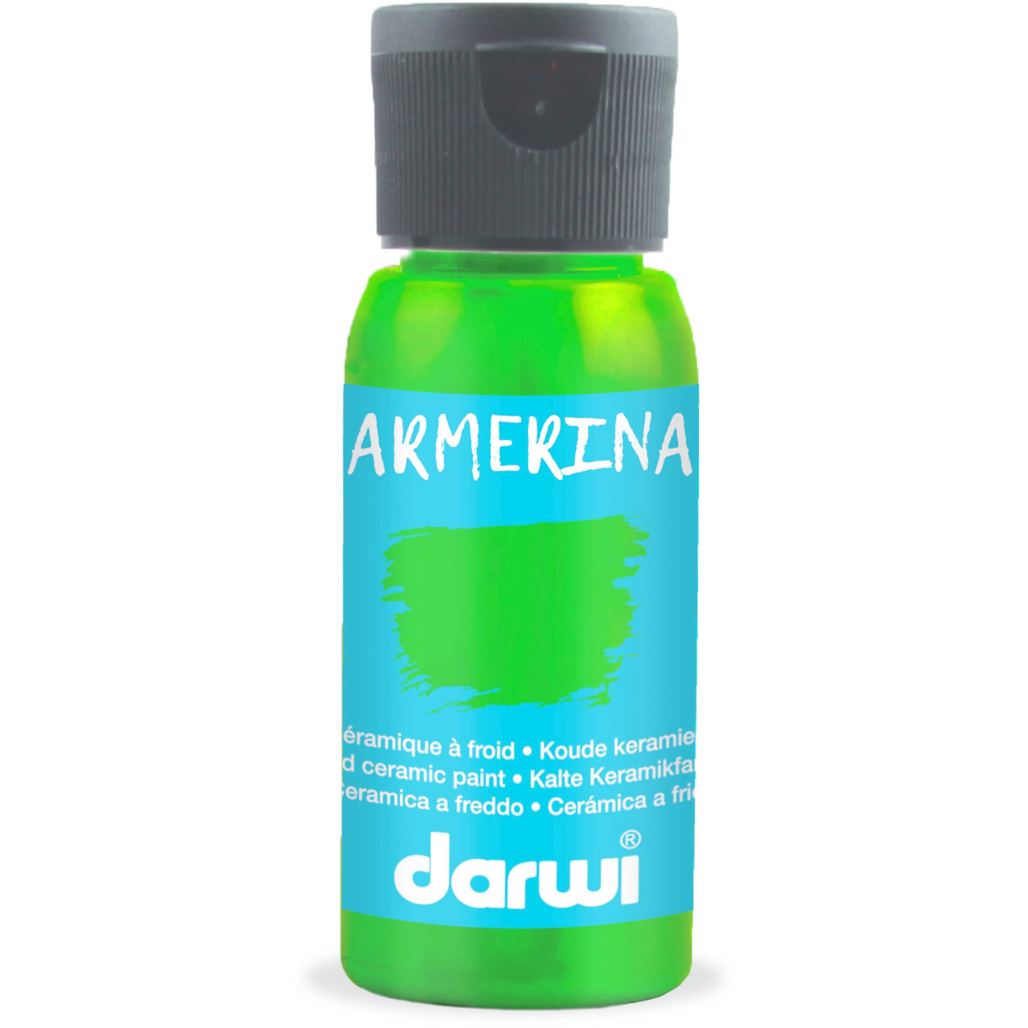 Darwi 4x Kalte Keramikfarbe, Flasche 50ml, Flaschengrün Glasgrün DA0380050642C