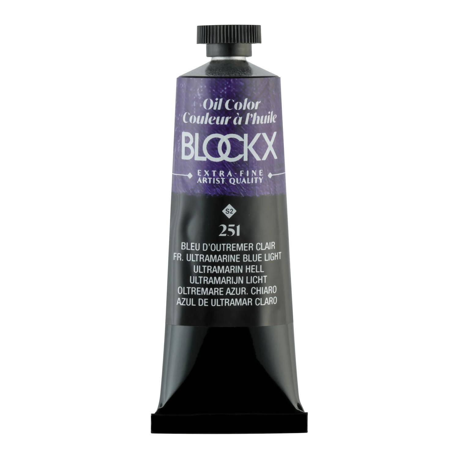 Blockx 3x Ölfarbe, Ultramarinblau hell Tube 35ml Ultramarinblau hell| 213251BXC