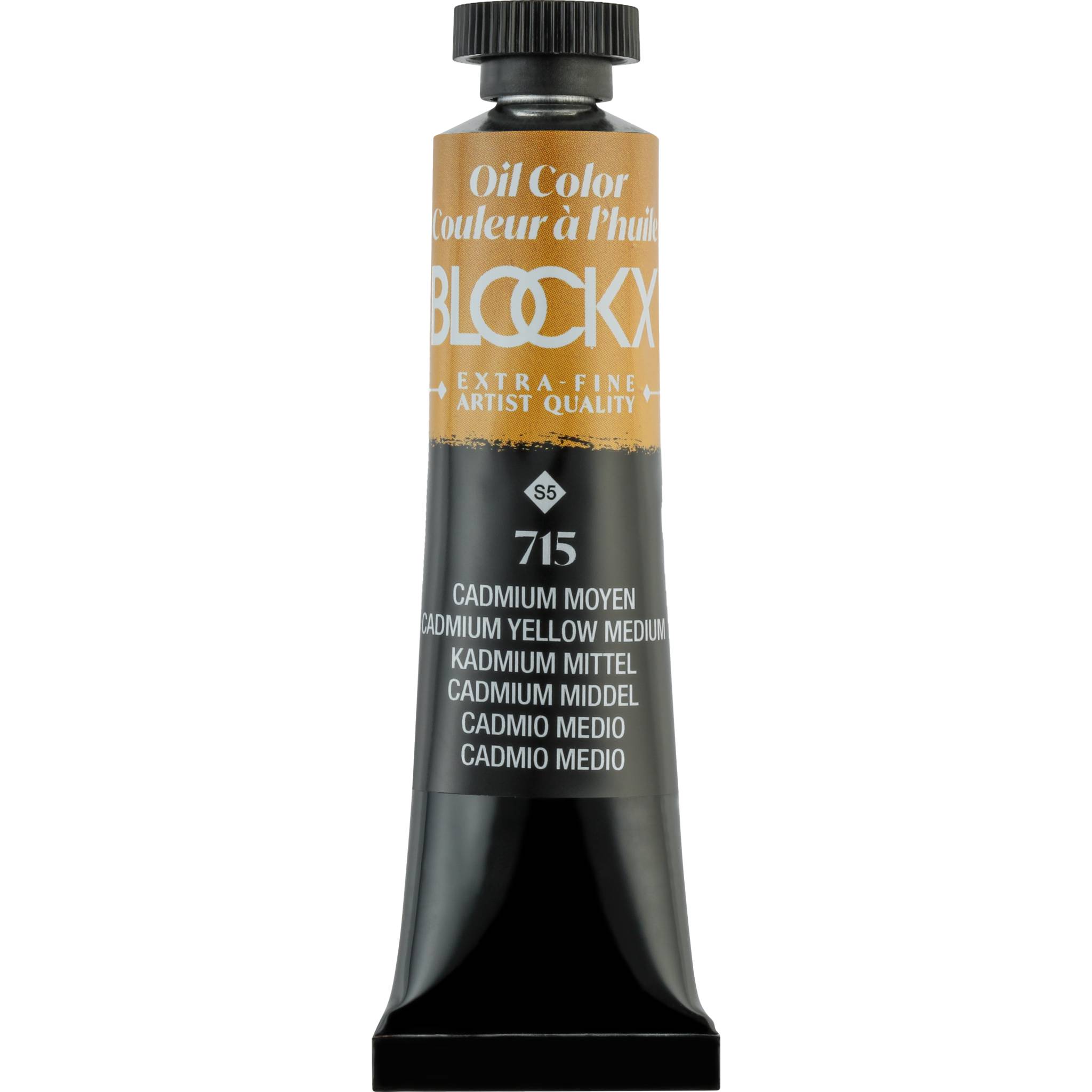 Blockx 3x Ölfarbe, Kadmiumgelb mittel, Tube 20ml - Kadmium Mittelgelb 212715BXC