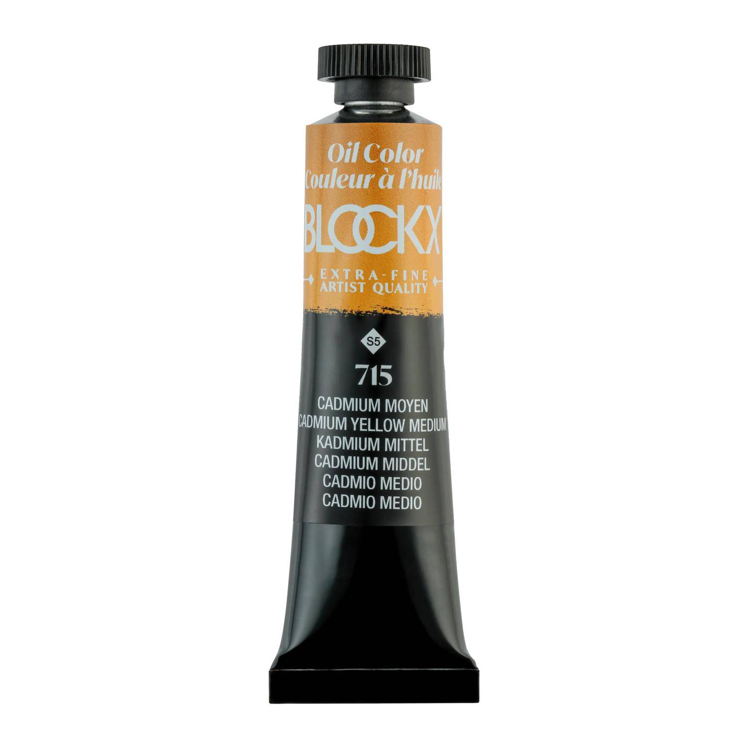Blockx 3x Ölfarbe, Kadmiumgelb mittel, Tube 20ml - Kadmium Mittelgelb 212715BXC