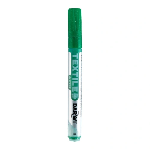 Darwi 6x Textilmarker Glitter, Spitze 2mm, 6ml, Tannengrün DA0140013626C Darwi 6x Textilmarker Glitter, Spitze 2mm, 6ml, Tannengrün DA0140013626C