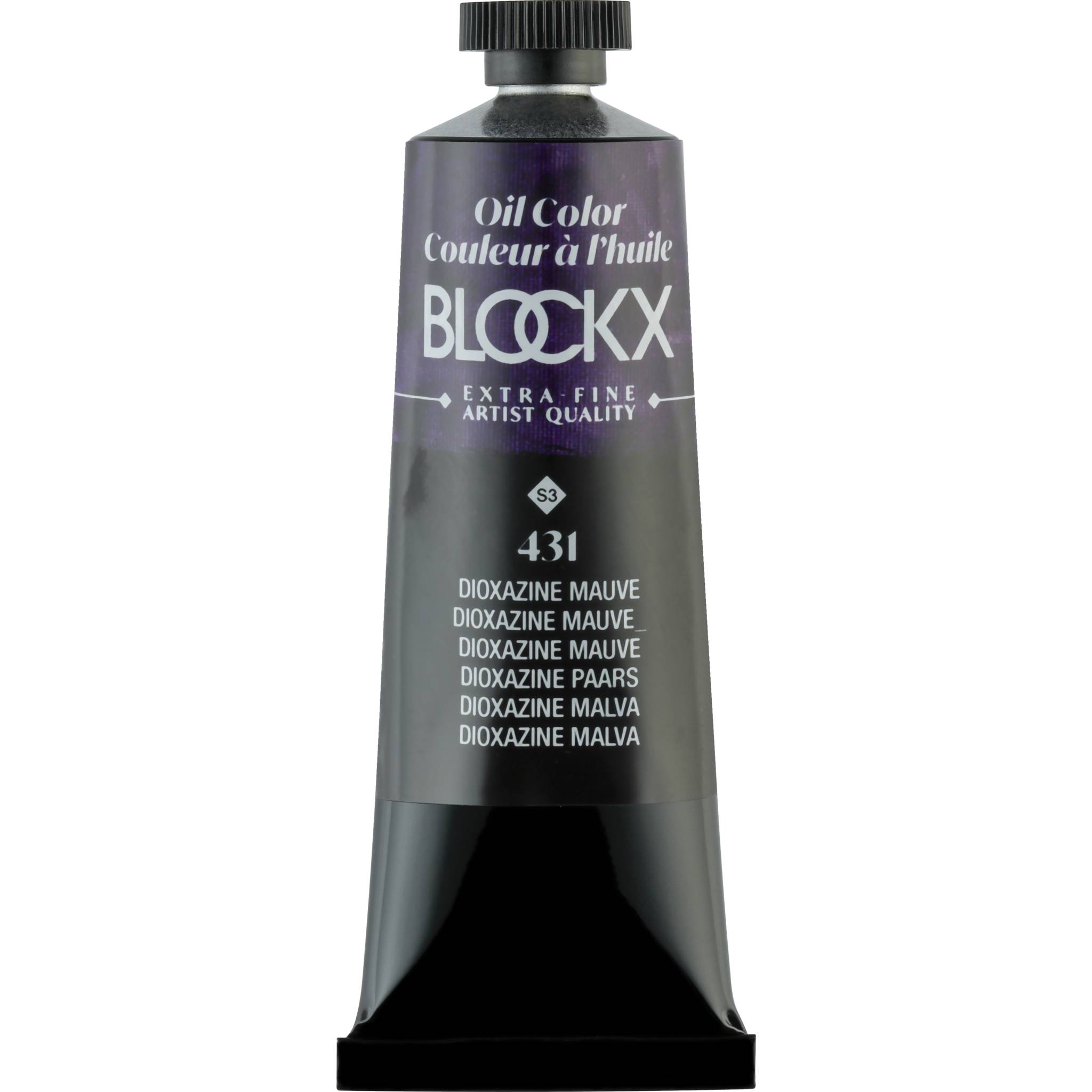 Blockx 3x Ölfarbe, Dioxazin Mauve - Tube 35ml - Dioxazin Malve 213431BXC