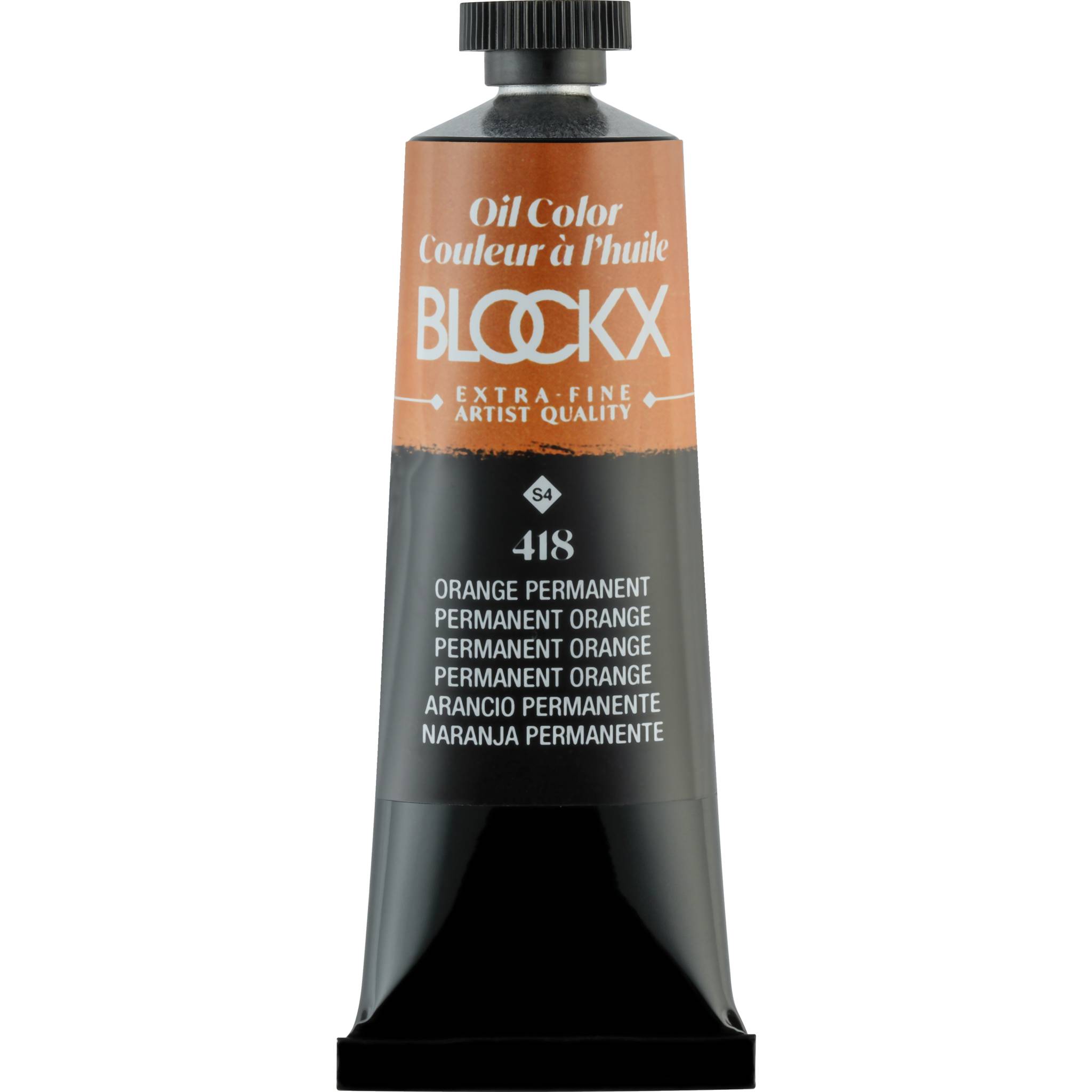 Blockx 3x Ölfarbe, Orange permanent -Tube 35ml - Permanentorange 213418BXC