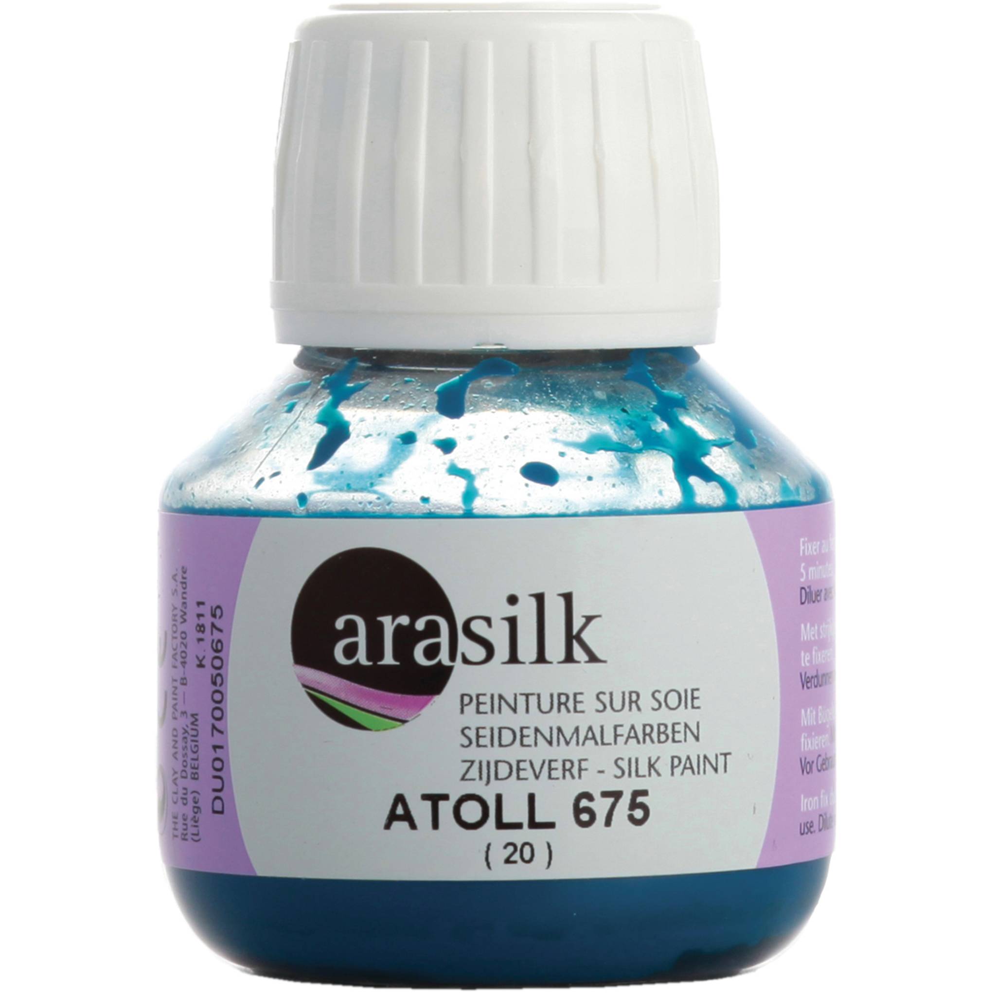 H Dupont 3x Arasilk 50ml, Seidenmalfarbe, Atoll - Atoll DU0170050675C
