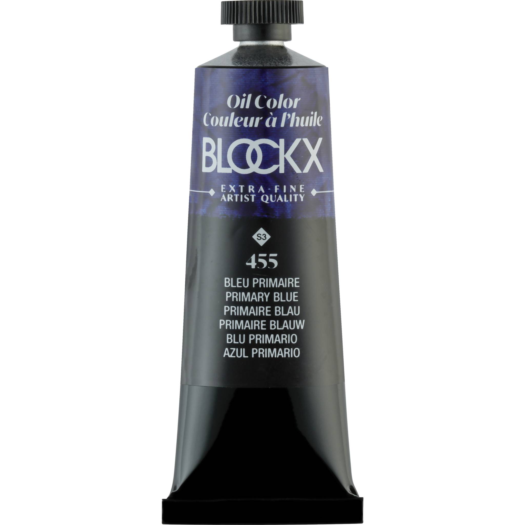 Blockx 3x Ölfarbe, Primärblau - Tube 35ml - Primärblau 213455BXC