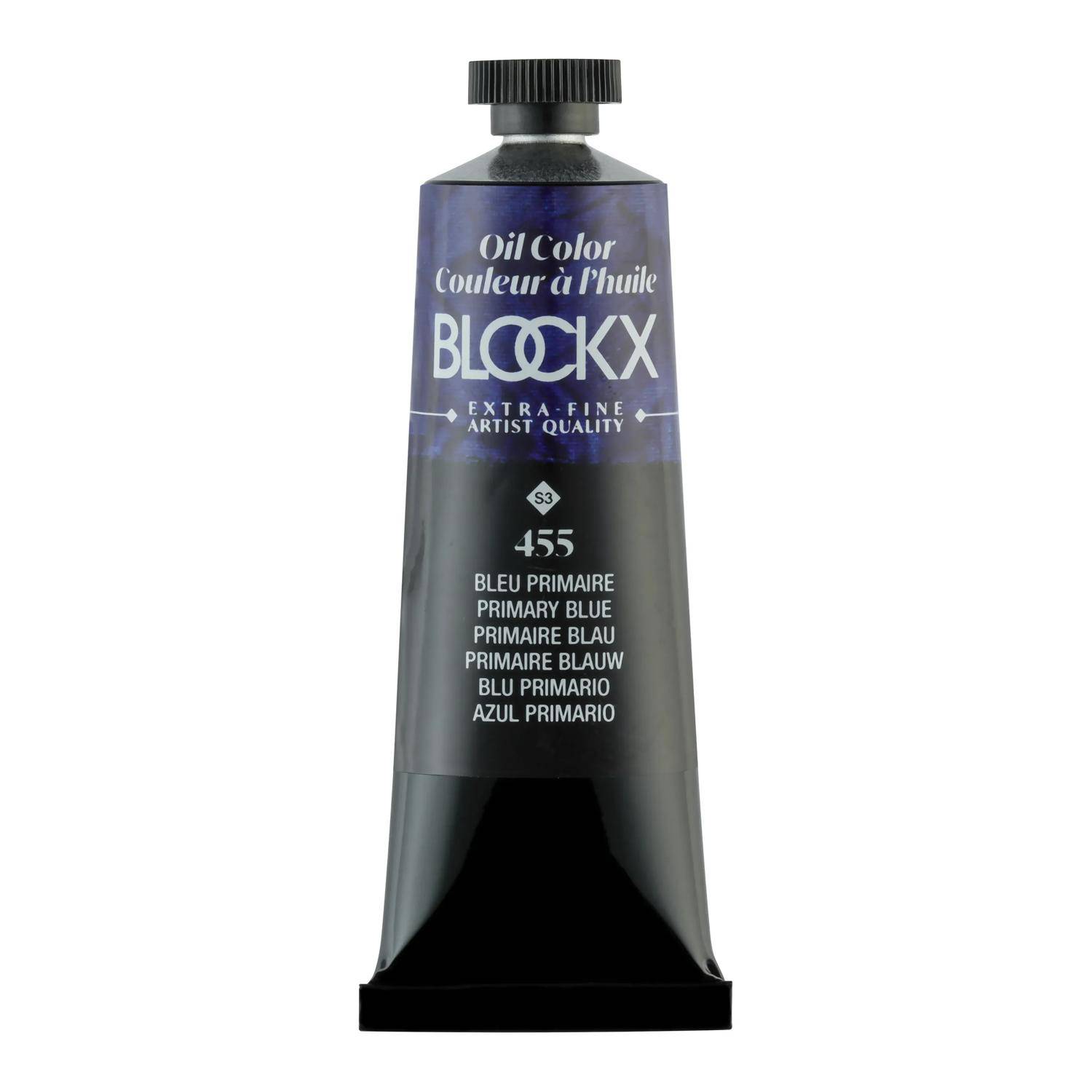 Blockx 3x Ölfarbe, Primärblau - Tube 35ml - Primärblau 213455BXC