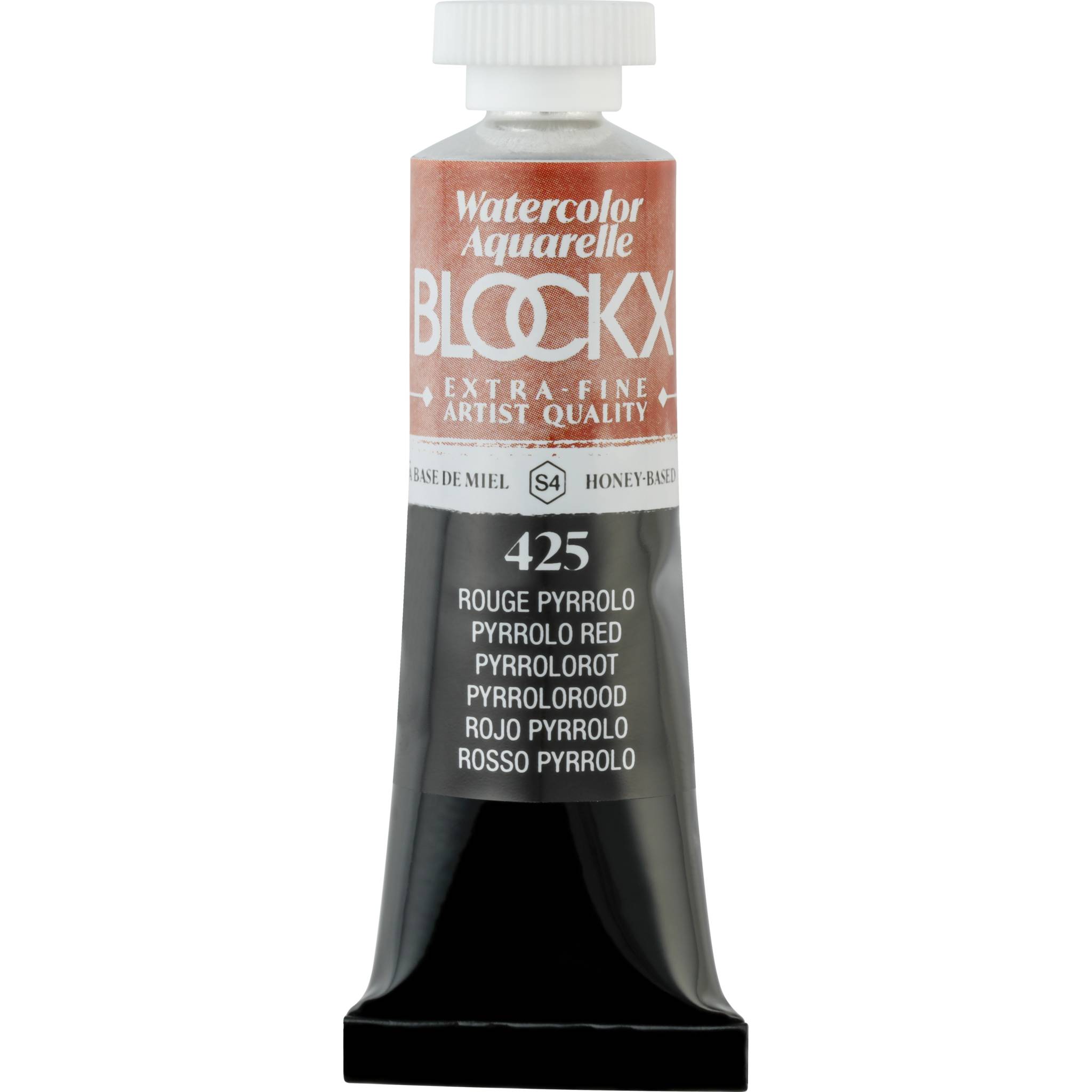 Blockx 3x Aquarellfarbe, Pyrrolrot - Tube 15ml - Pyrrolorot 44425BXC