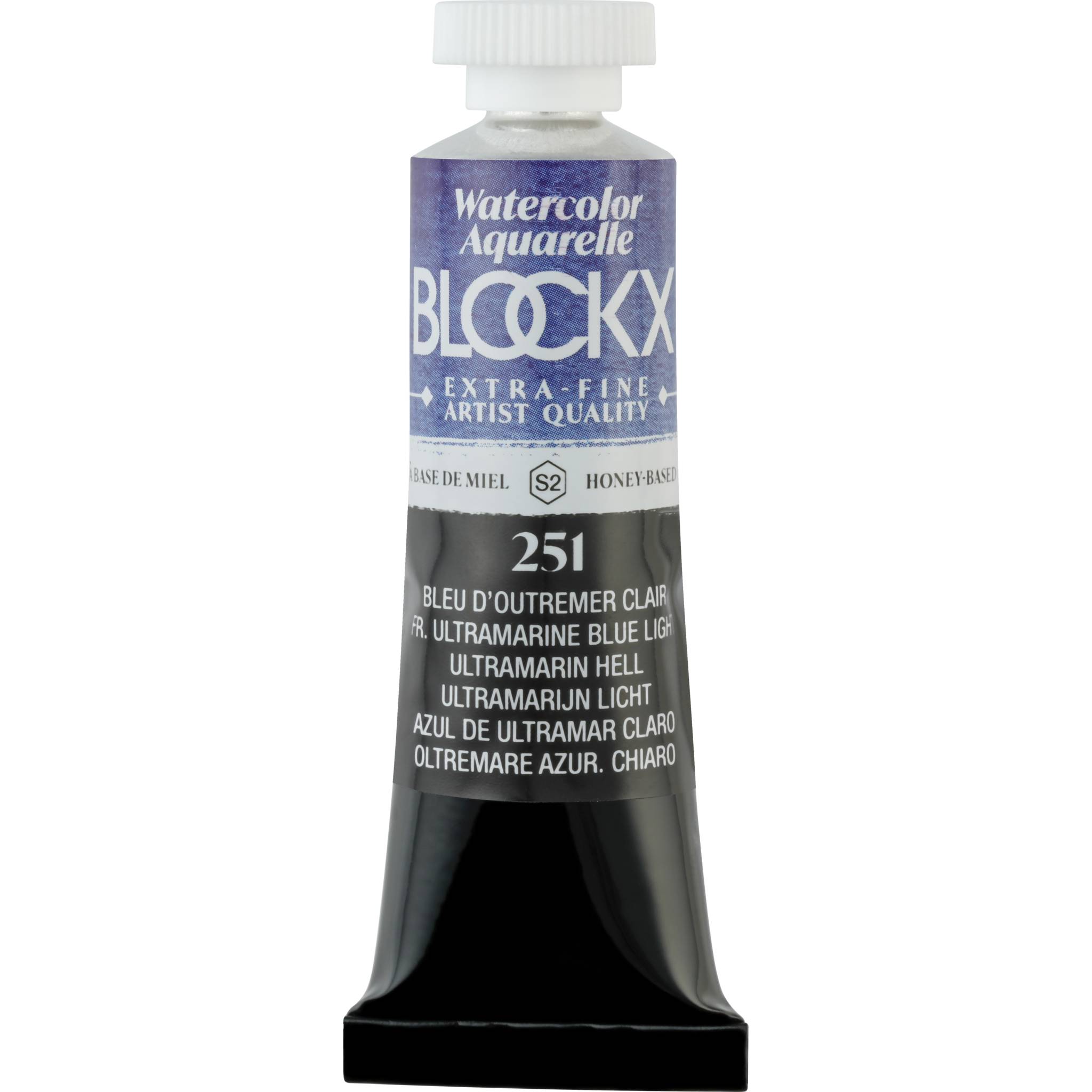 Blockx 3x Aquarellfarbe, Ultramarin hell Tube 15ml Ultramarinblau hell 44251BXC