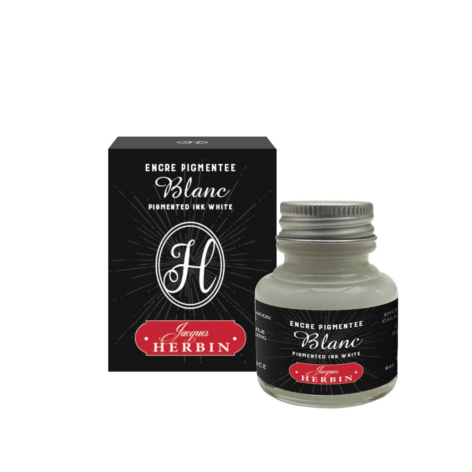 Jacques Herbin 4x Pigmentierte Tinte 30ml - Weiß 13501T