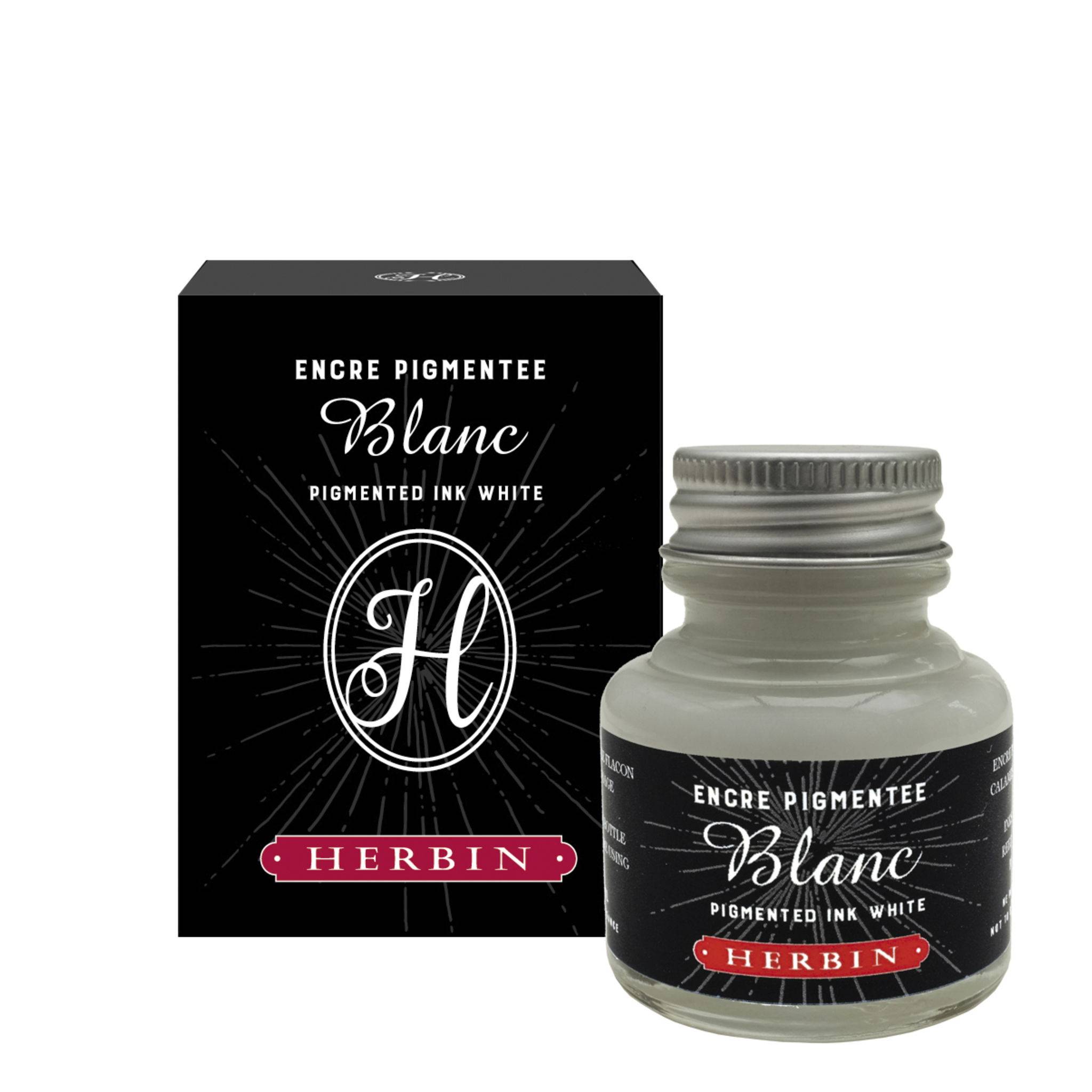 Jacques Herbin 4x Pigmentierte Tinte 30ml - Weiß 13501T