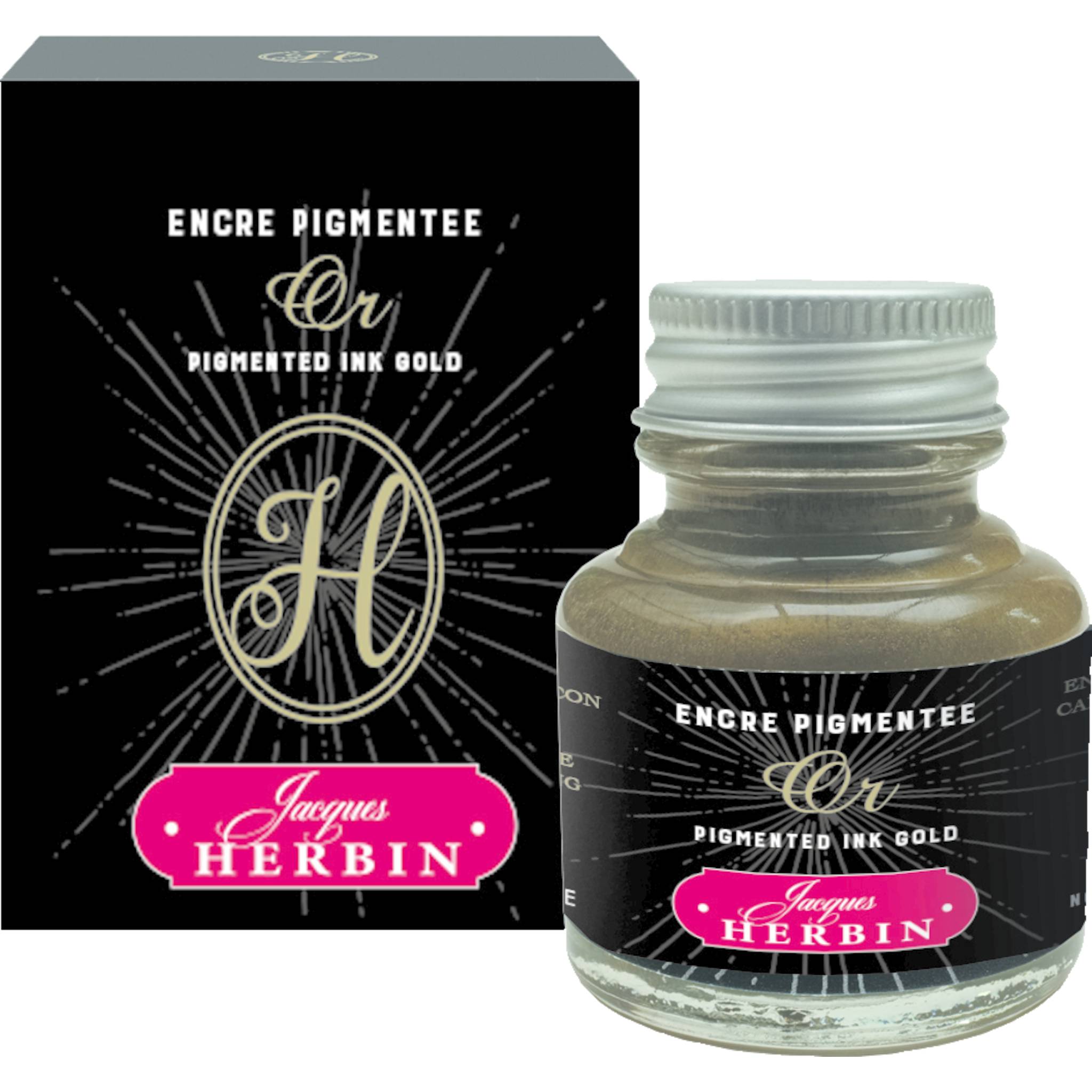 Jacques Herbin 4x Pigmentierte Tinte 30ml - Gold 13504T