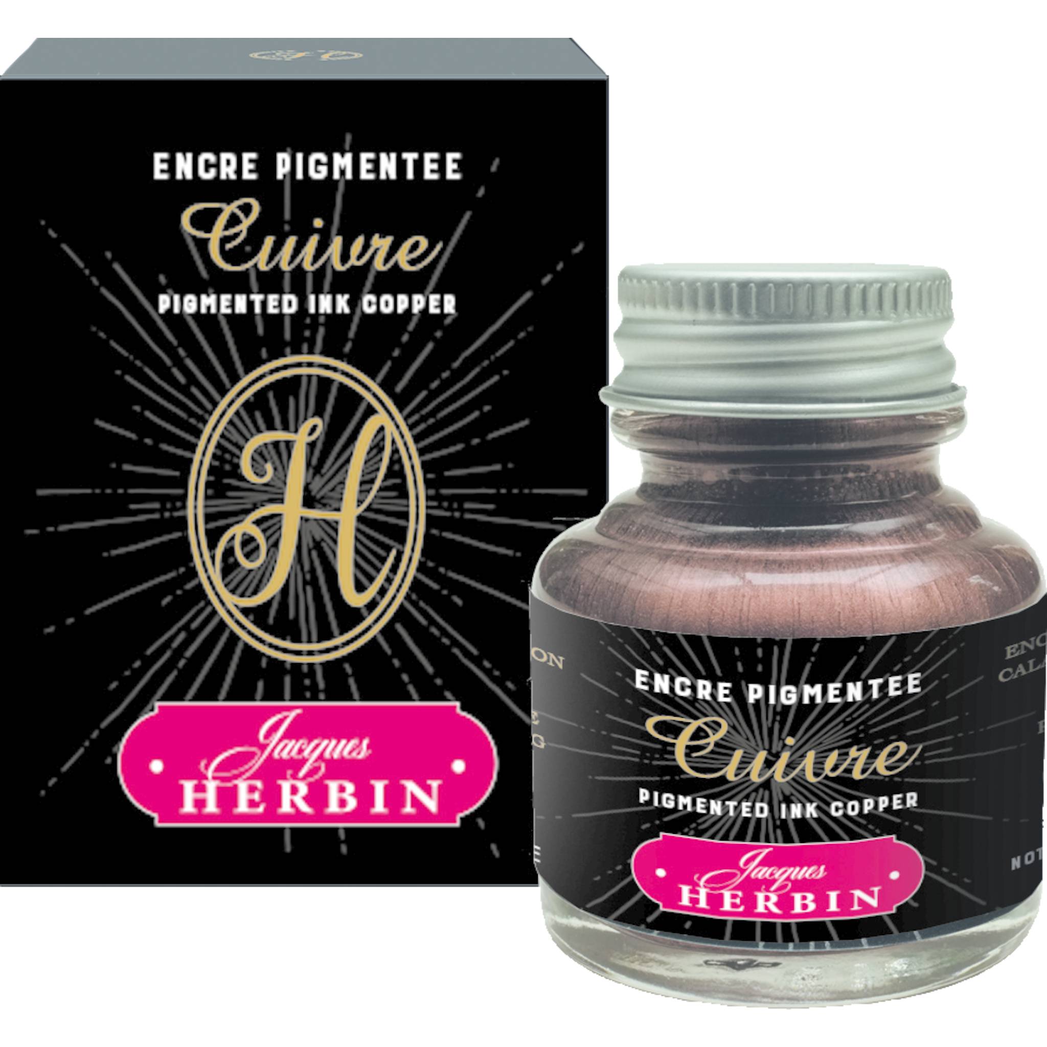 Jacques Herbin 4x Pigmentierte Tinte 30ml - Kupfer 13506T