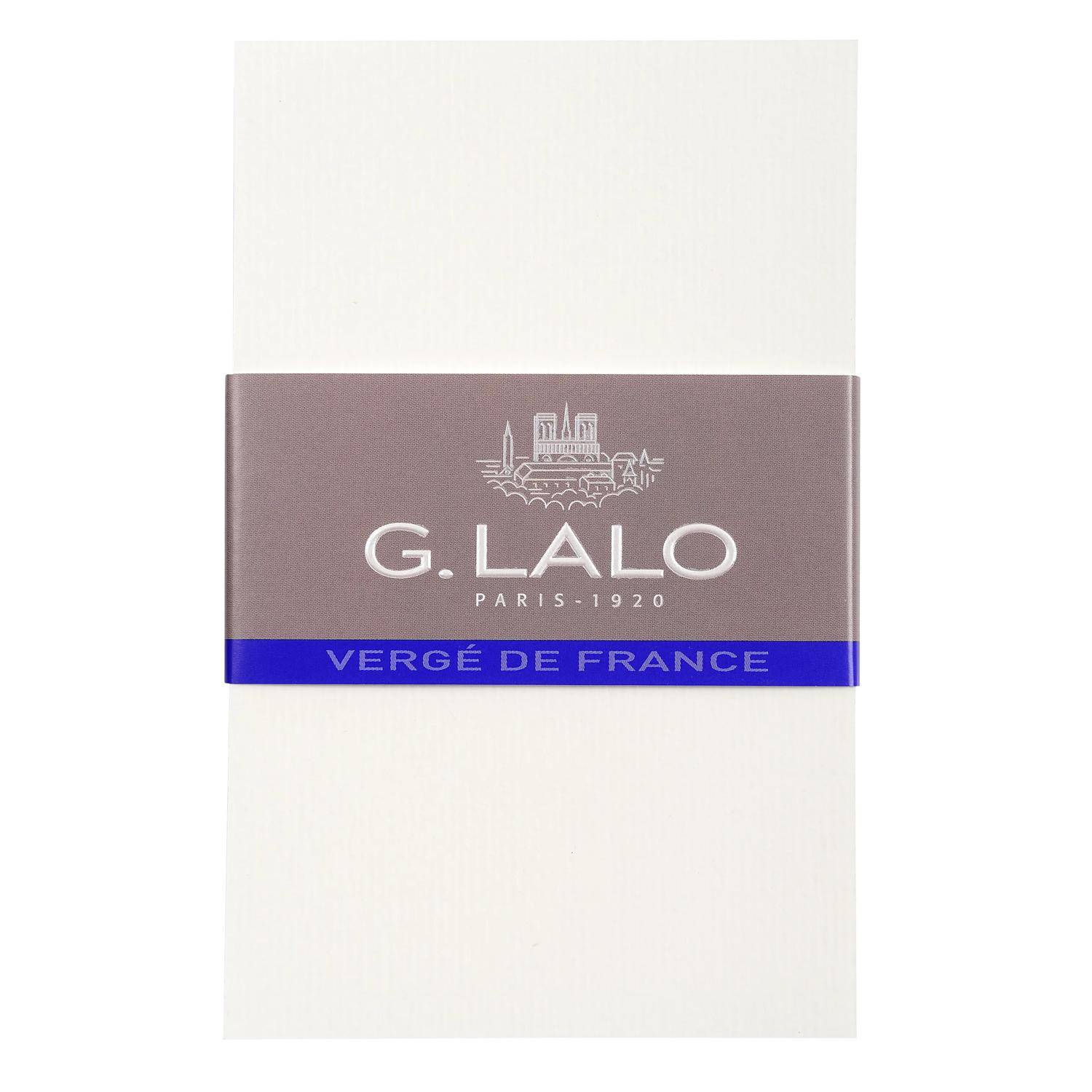 G.Lalo 5x Lalo, Packung mit 25 Karten Vergé de France, 85x135mm - Weiß 67300L