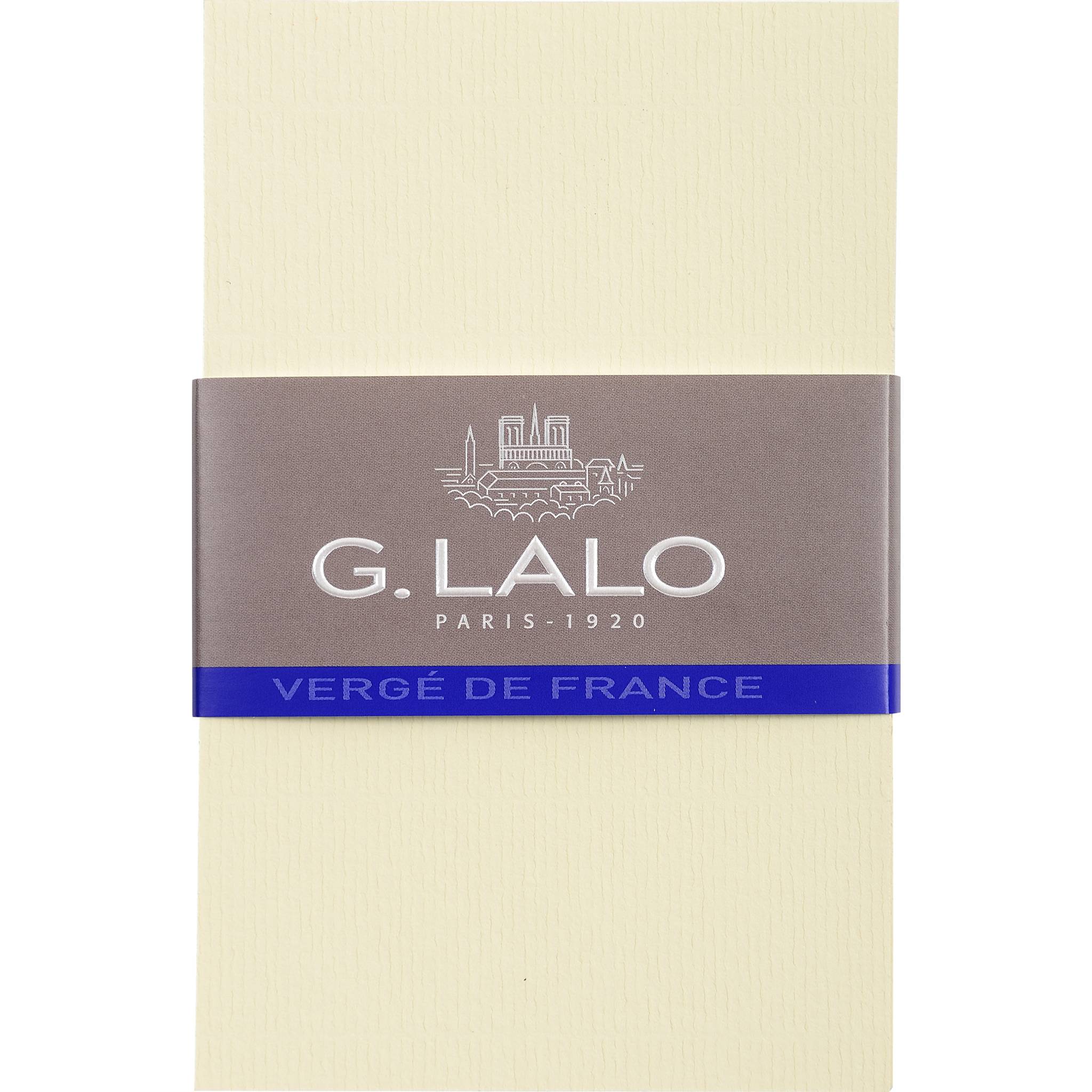 G.Lalo 5x Lalo, Packung mit 25 Karten Vergé de France, 85x135mm Elfenbein 67316L