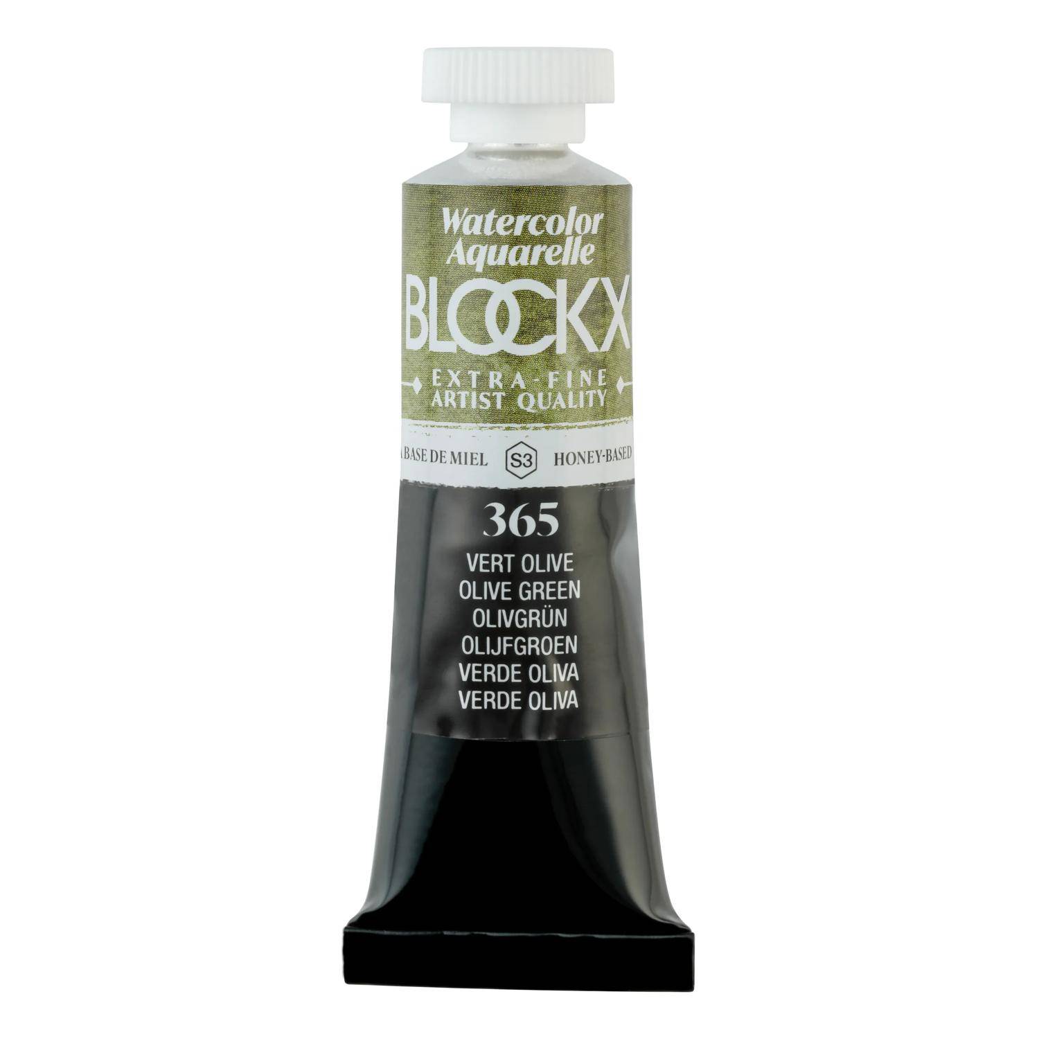 Blockx 3x Aquarellfarbe, Olivengrün - Tube 15ml - Olivgrün 44365BXC
