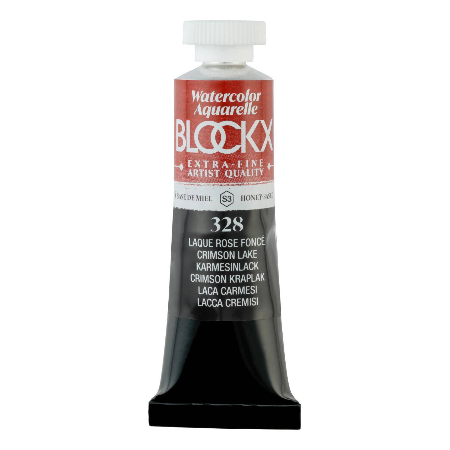 Blockx 3x Aquarellfarbe, Dunkelrosa Lack - Tube 15ml - Rosalack dunkel 44328BXC
