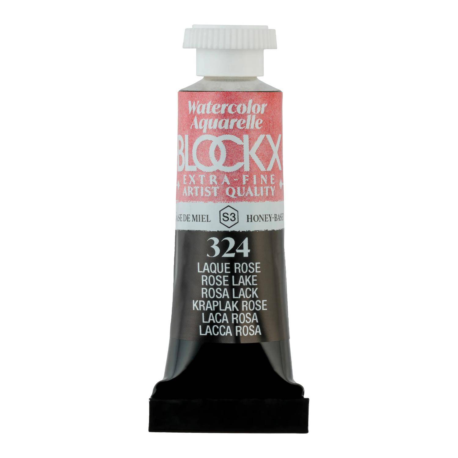 Blockx 3x Aquarellfarbe, Rosalack - Tube 5ml - Lackrosa 43324BXC
