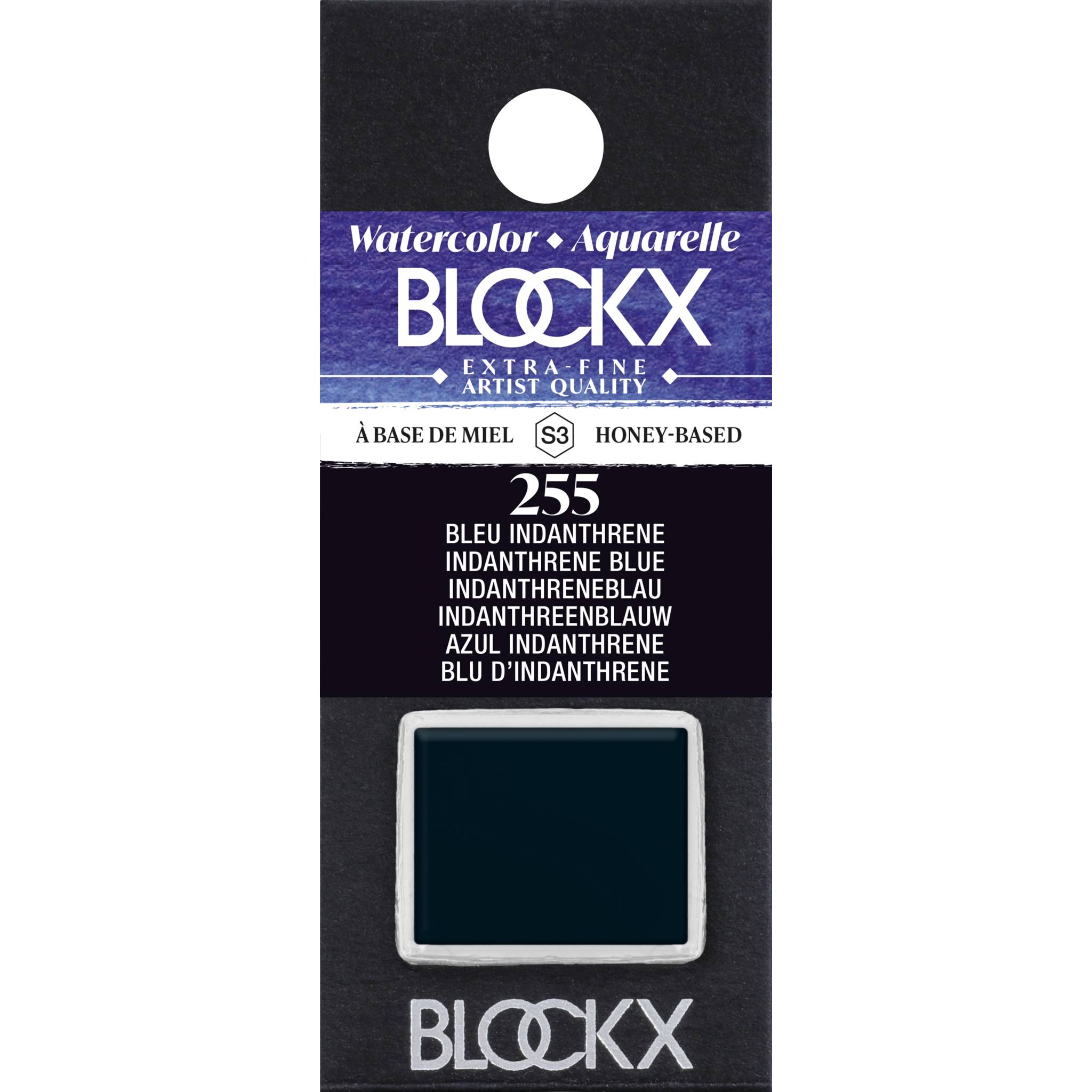 Blockx 3x Aquarellfarbe, Indanthrenblau 1/2 Näpfchen 1,5ml 41255BXC