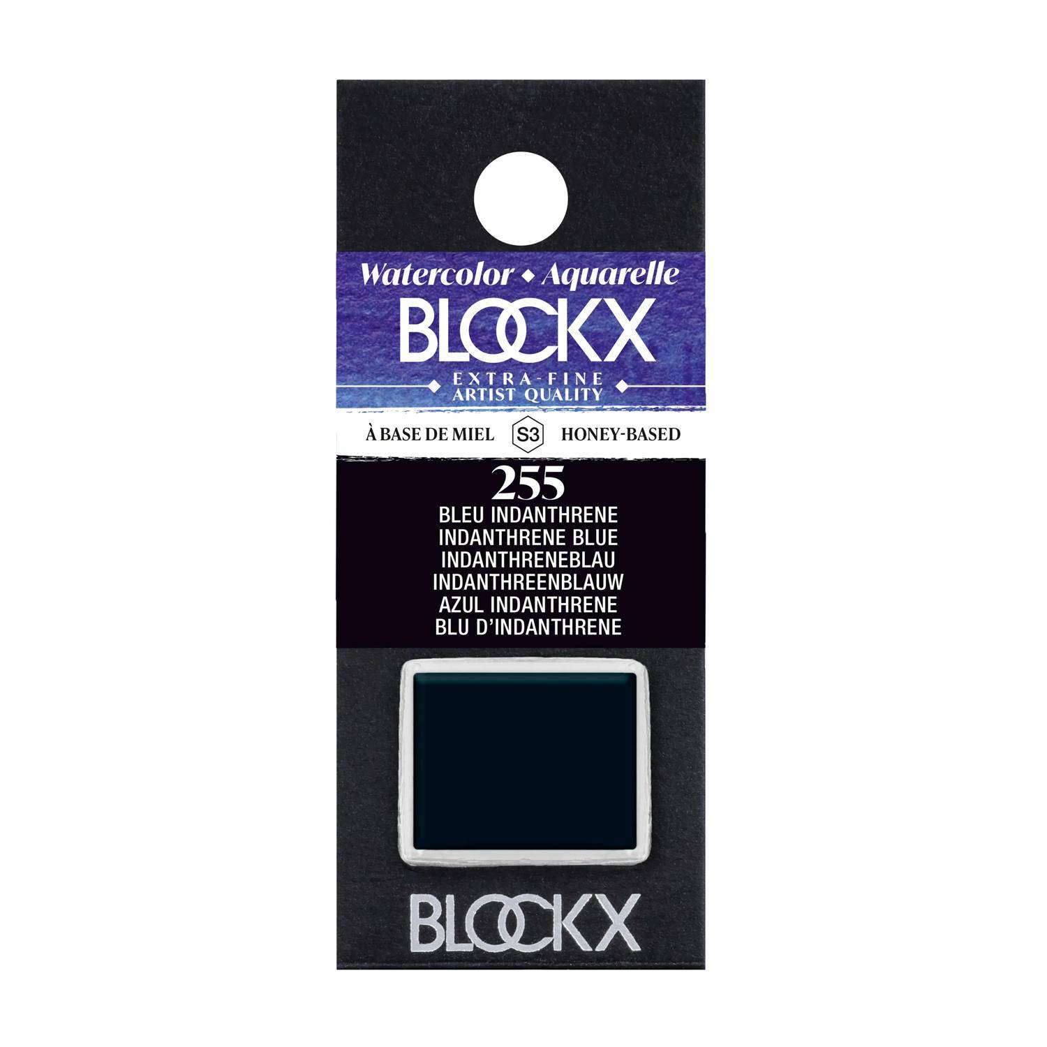 Blockx 3x Aquarellfarbe, Indanthrenblau 1/2 Näpfchen 1,5ml 41255BXC