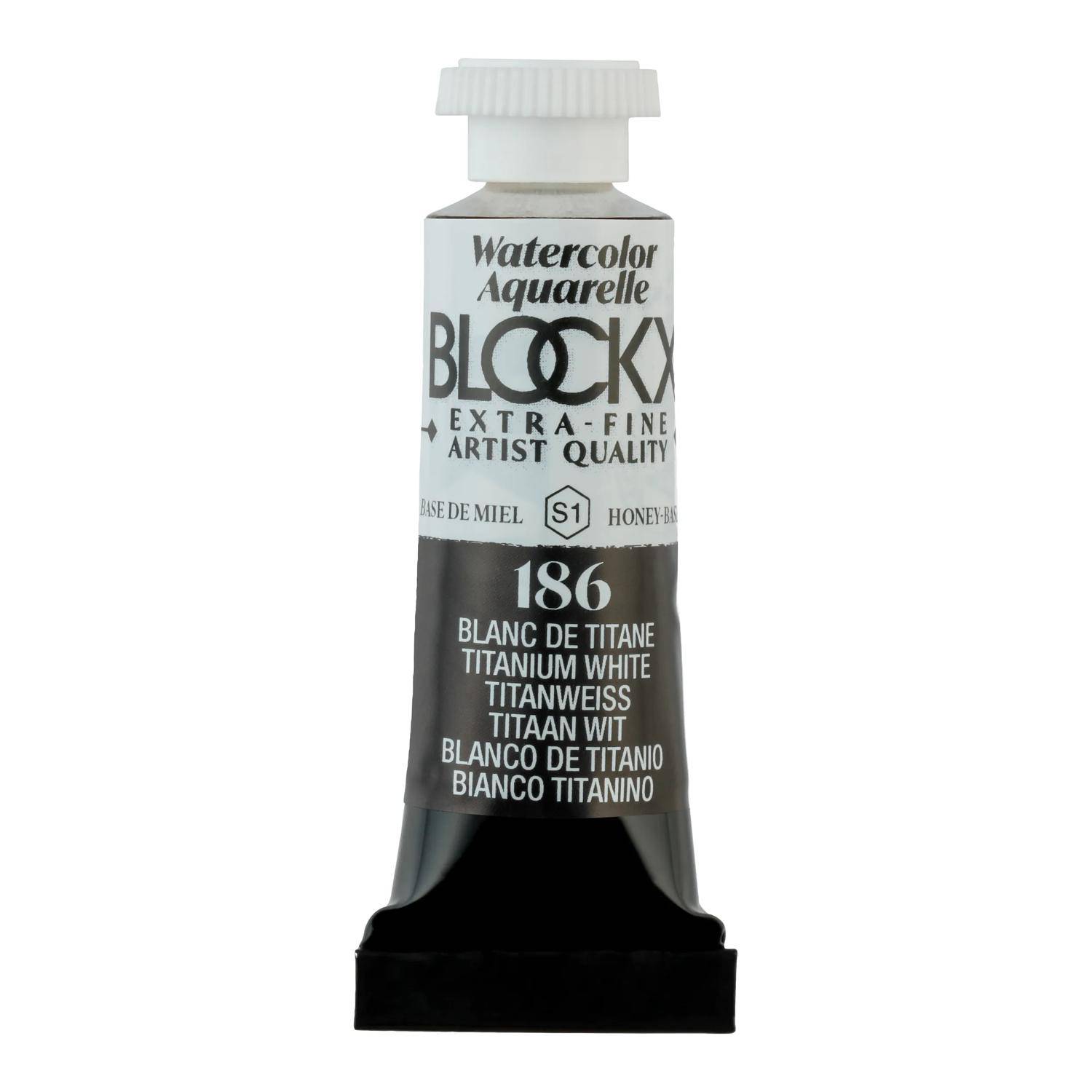 Blockx 3x Aquarellfarbe, Titanweiß - Tube 5ml - Titanweiß 43186BXC