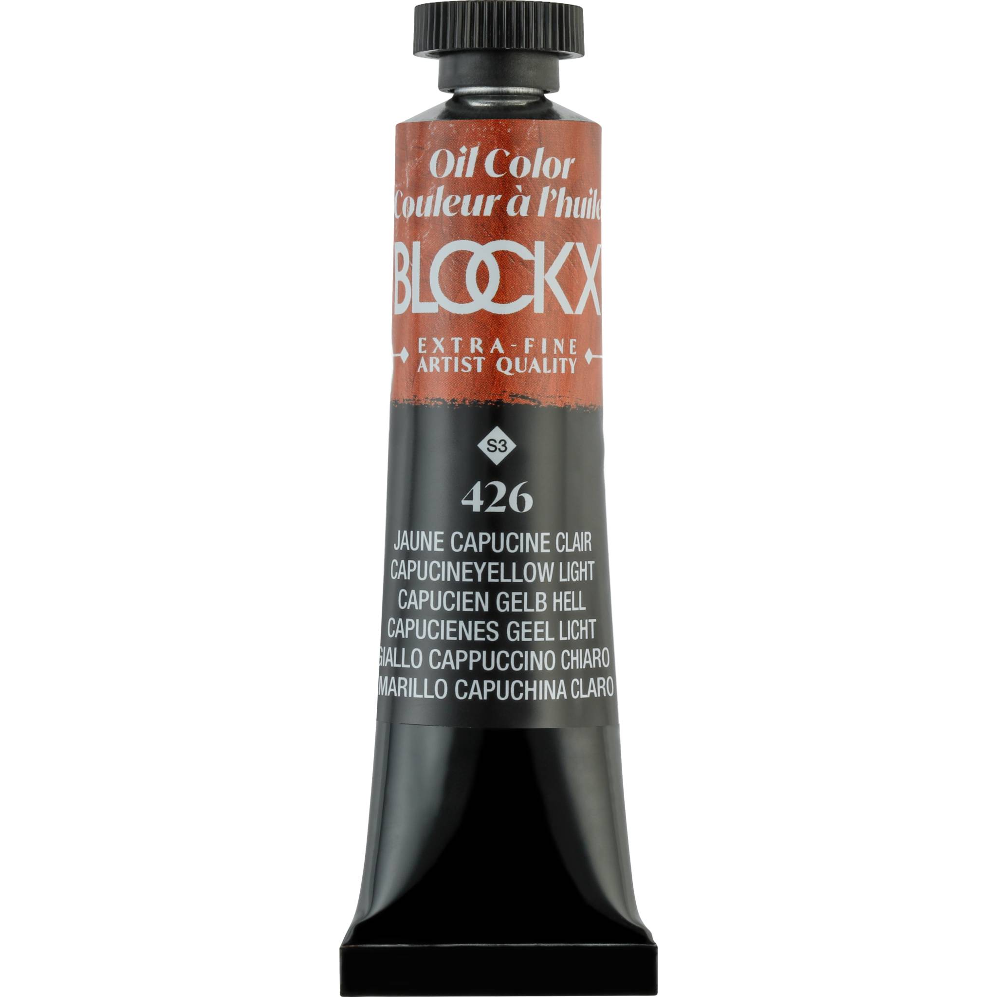 Blockx 3x Ölfarbe, Capucinengelb hell, Tube 20ml - Capucien Hellgelb 212426BXC