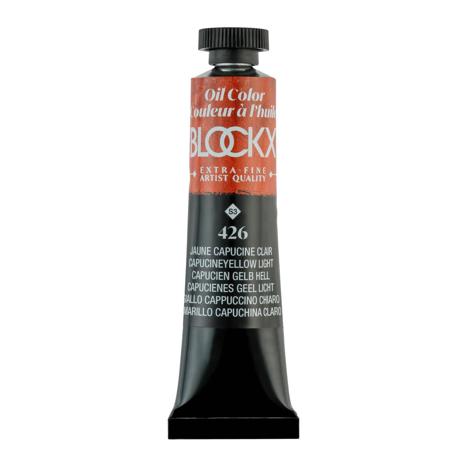 Blockx 3x Ölfarbe, Capucinengelb hell, Tube 20ml - Capucien Hellgelb 212426BXC