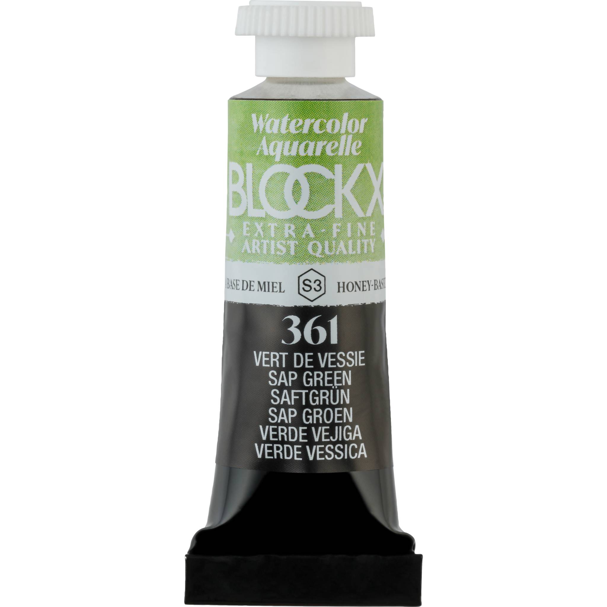 Blockx 3x Aquarellfarbe, Saftgrün - Tube 5ml - Saftgrün 43361BXC