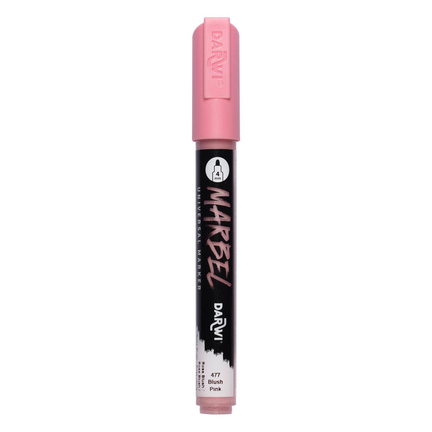 Darwi 6x Marker Acrylfarbe, Rundspitze medium 4mm Rosa Blush DA0226004477C