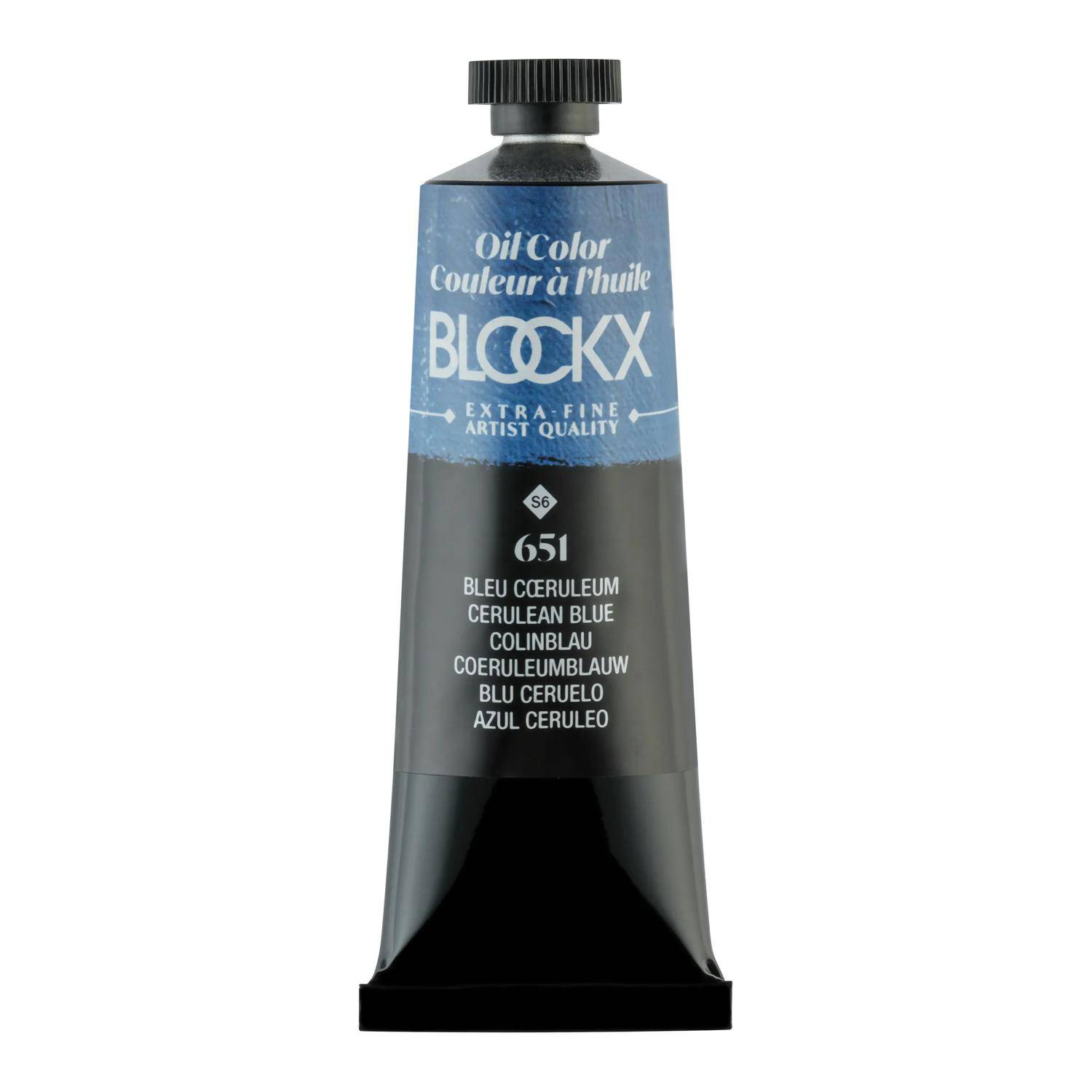 Blockx 3x Ölfarbe, Colinblau - Tube 35ml - Blau Ceruleum 213651BXC