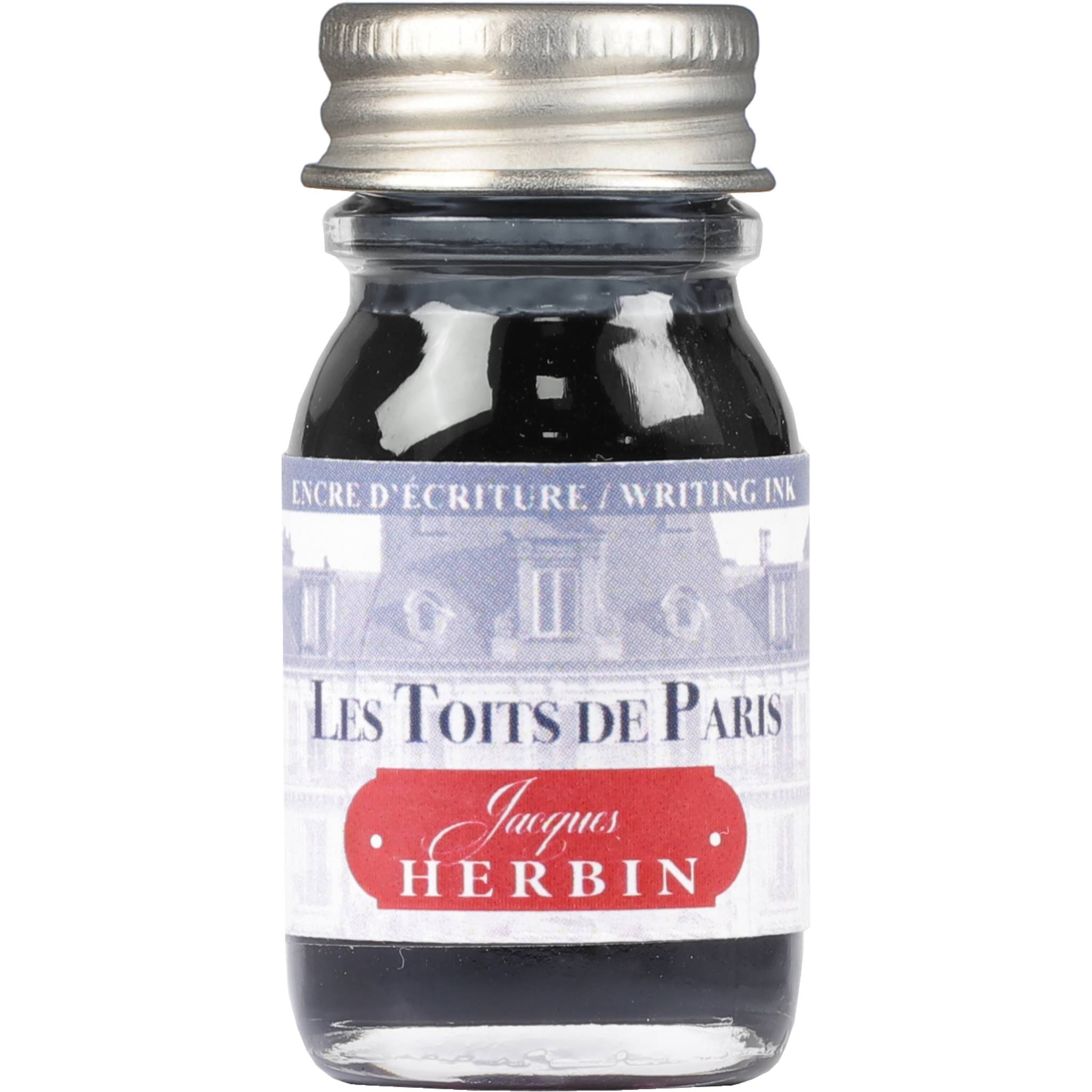 Jacques Herbin 6x Schreibtinten, Les couleurs de Paris, Flakon 10ml Grau 11806T