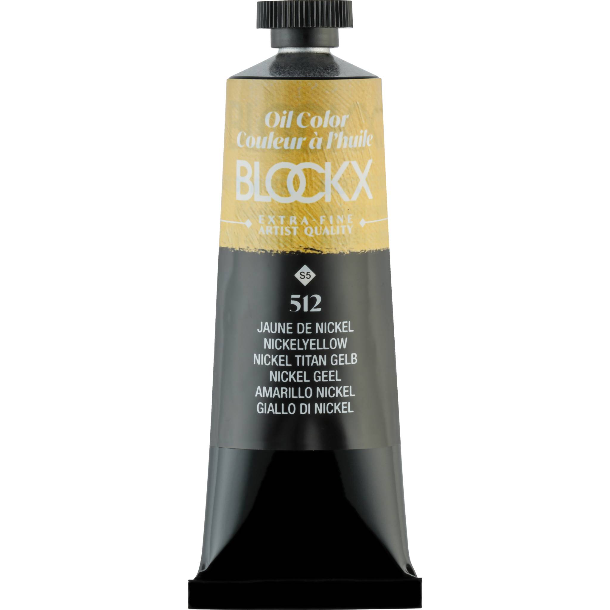 Blockx 3x Ölfarbe, Nickelgelb - Tube 35ml - Nickelgelb 213512BXC